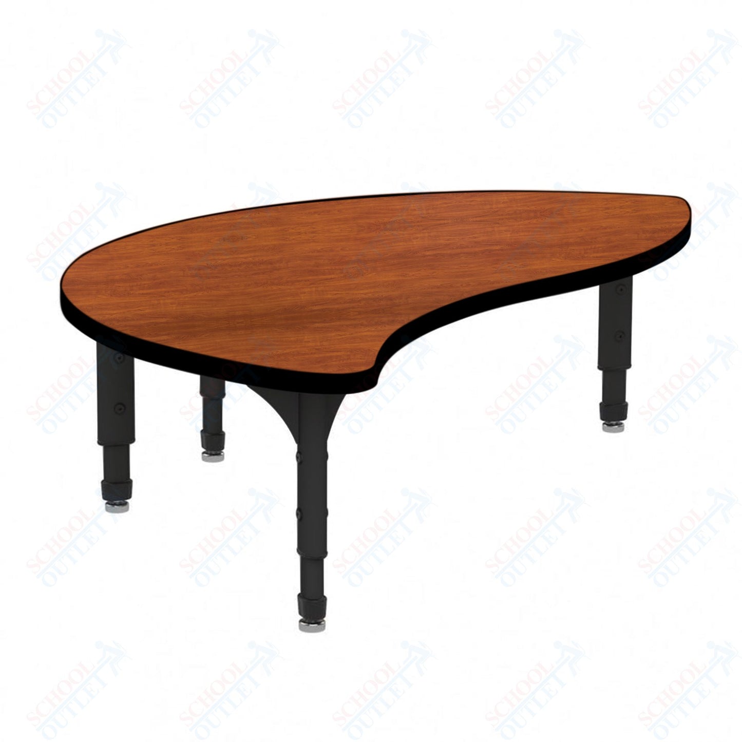 Marco Wave Half Round Floor Table 30" x 54" Adjustable Height 12"-15" (38-2252-MC)