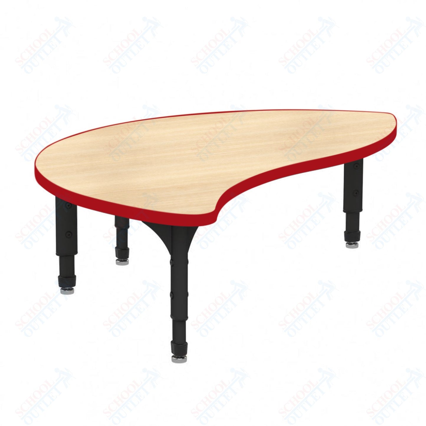 Marco Wave Half Round Floor Table 30" x 54" Adjustable Height 12"-15" (38-2252-MC)