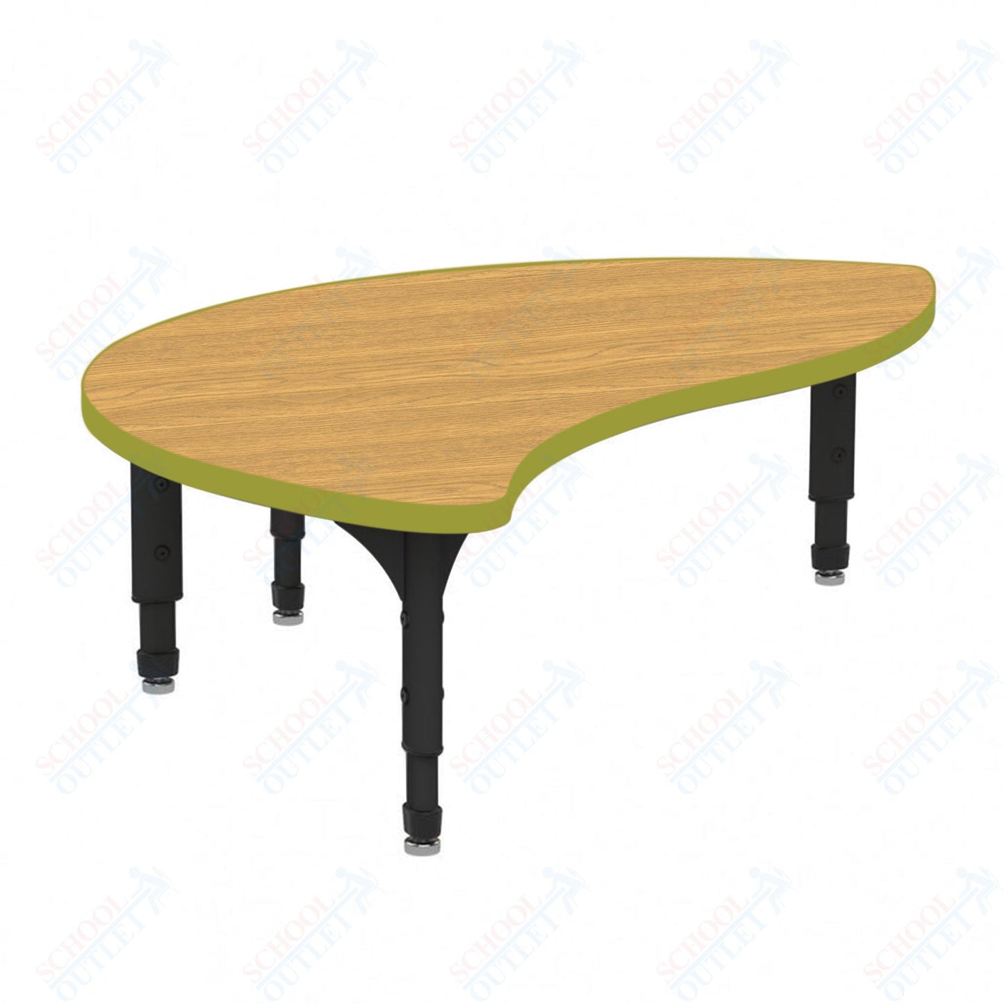 Marco Wave Half Round Floor Table 30" x 54" Adjustable Height 12"-15" (38-2252-MC)
