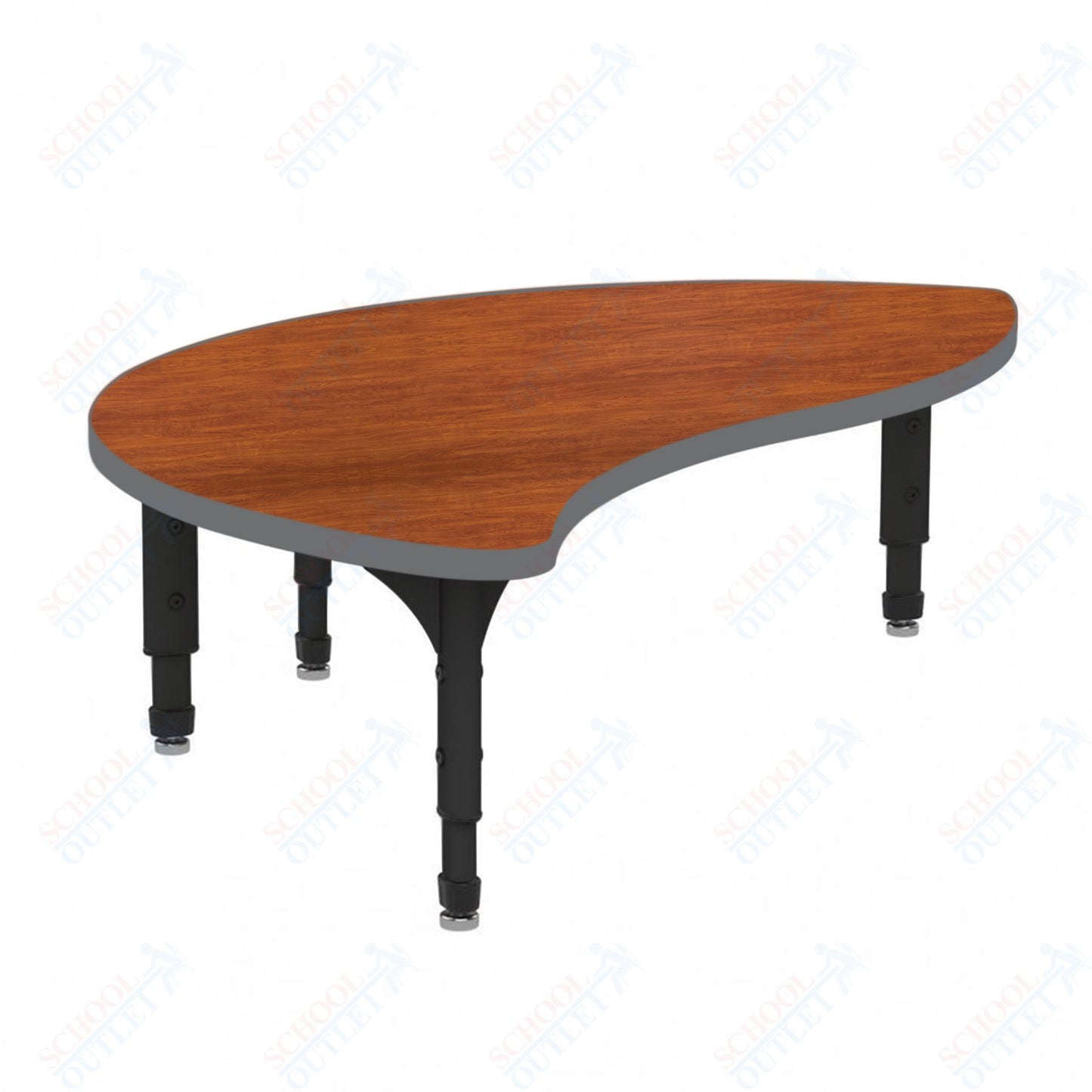Marco Wave Half Round Floor Table 30" x 54" Adjustable Height 12"-15" (38-2252-MC)