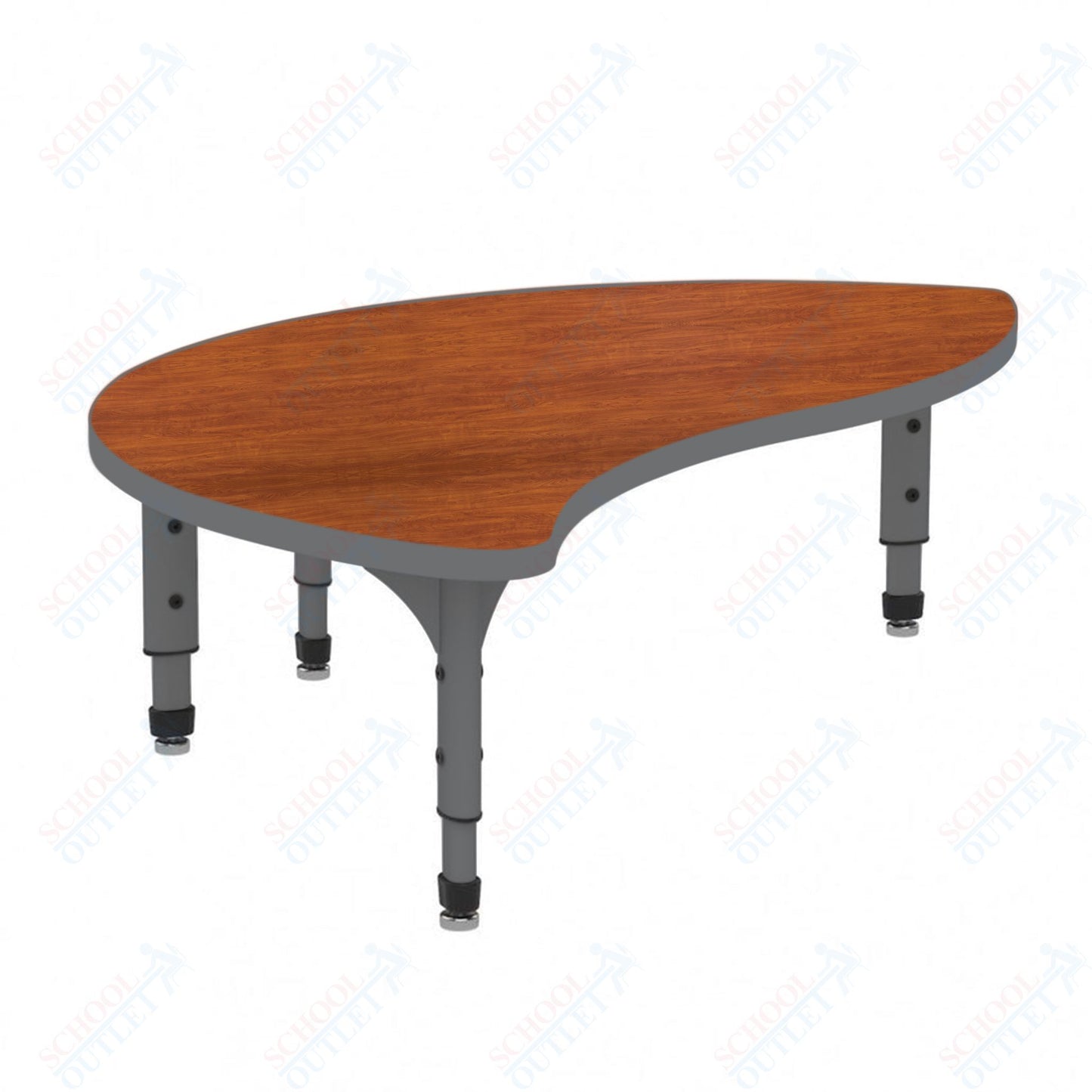 Marco Wave Half Round Floor Table 30" x 54" Adjustable Height 12"-15" (38-2252-MC)