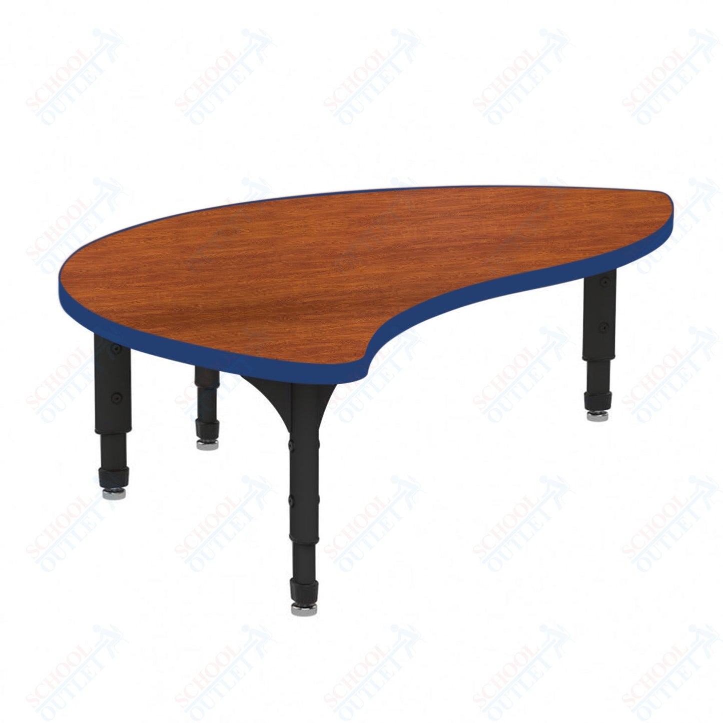 Marco Wave Half Round Floor Table 30" x 54" Adjustable Height 12"-15" (38-2252-MC)
