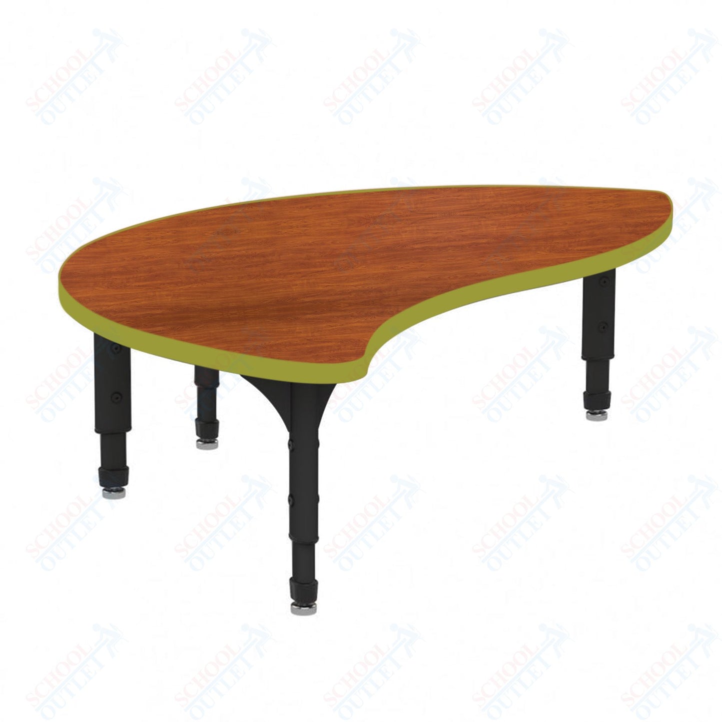 Marco Wave Half Round Floor Table 30" x 54" Adjustable Height 12"-15" (38-2252-MC)