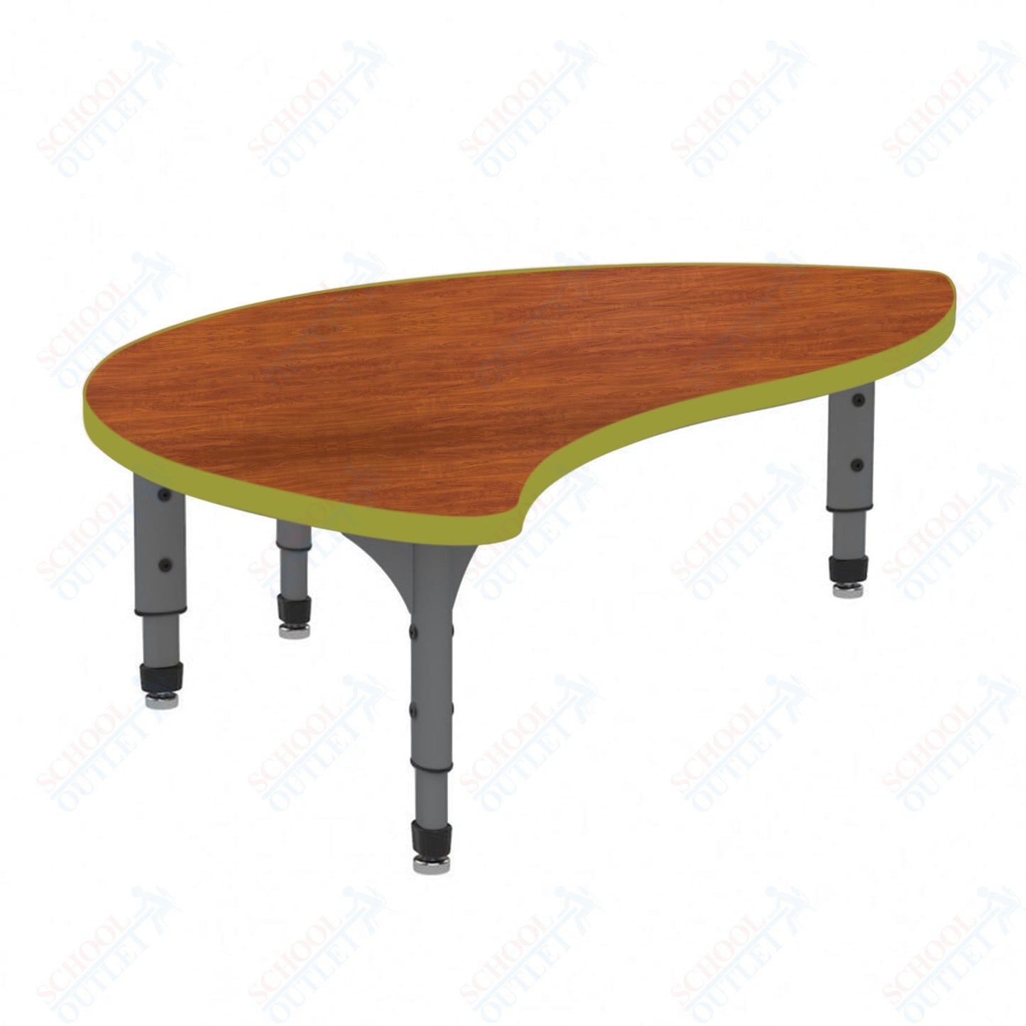 Marco Wave Half Round Floor Table 30" x 54" Adjustable Height 12"-15" (38-2252-MC)