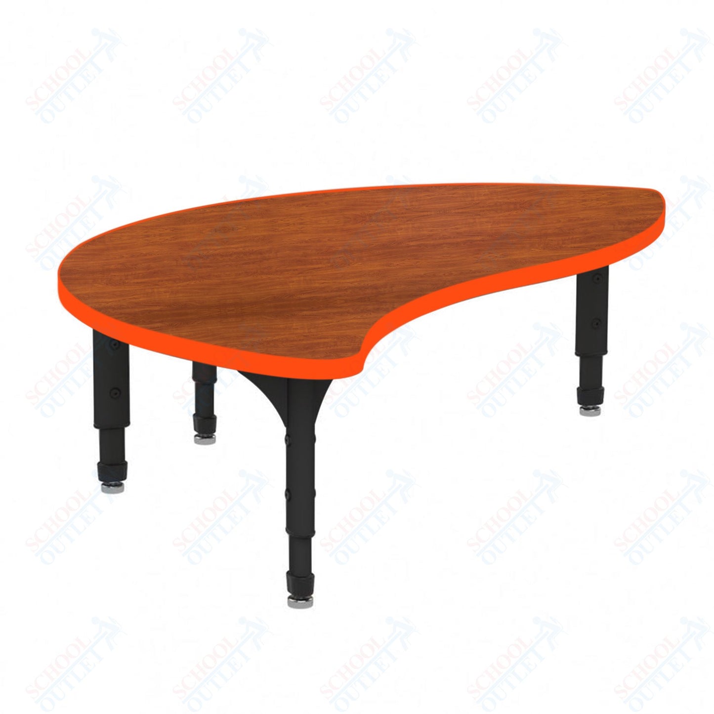 Marco Wave Half Round Floor Table 30" x 54" Adjustable Height 12"-15" (38-2252-MC)