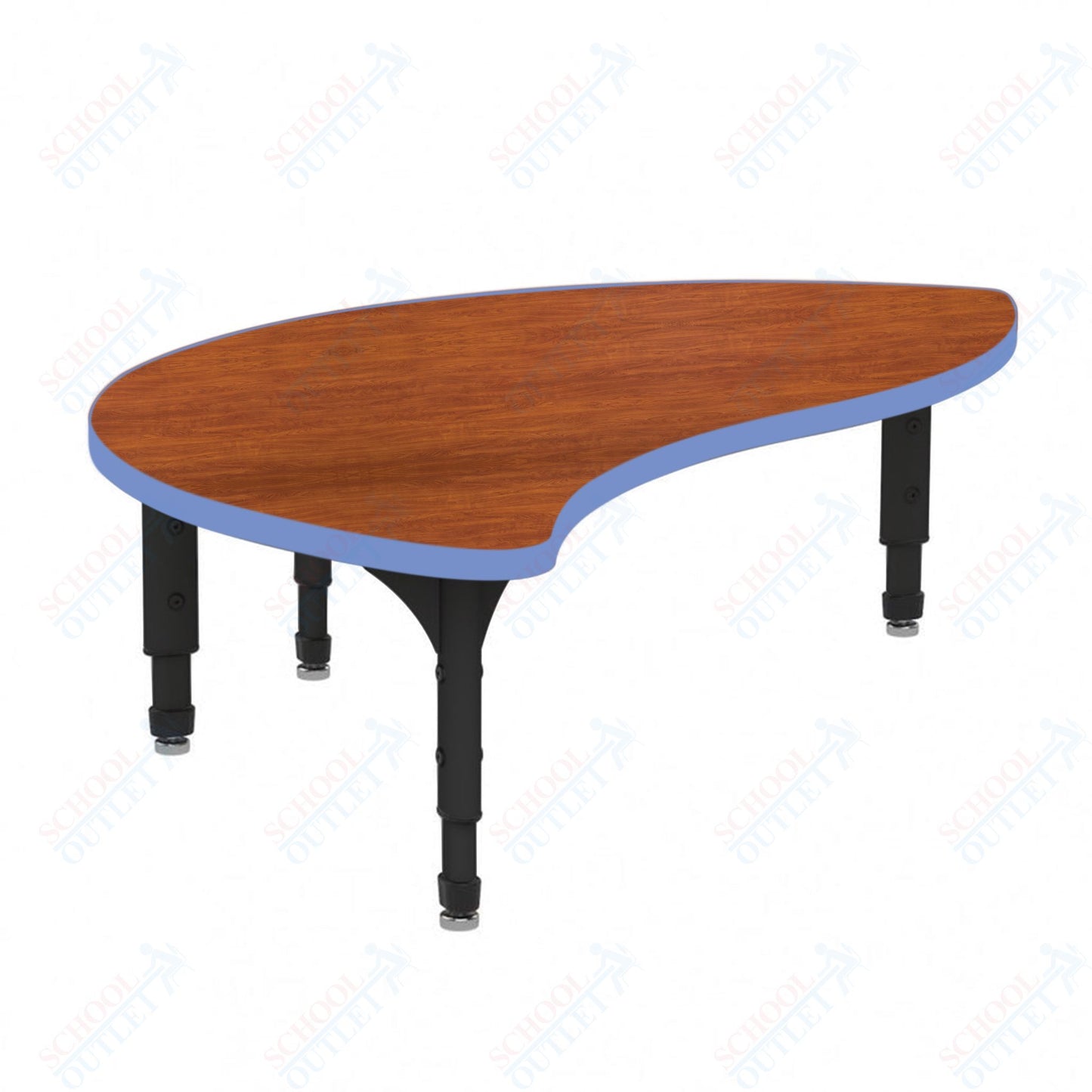 Marco Wave Half Round Floor Table 30" x 54" Adjustable Height 12"-15" (38-2252-MC)