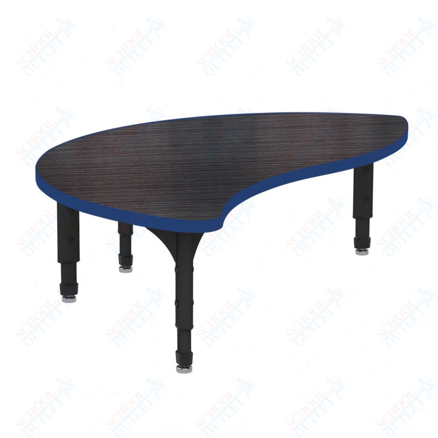 Marco Wave Half Round Floor Table 30" x 54" Adjustable Height 12"-15" (38-2252-MC)