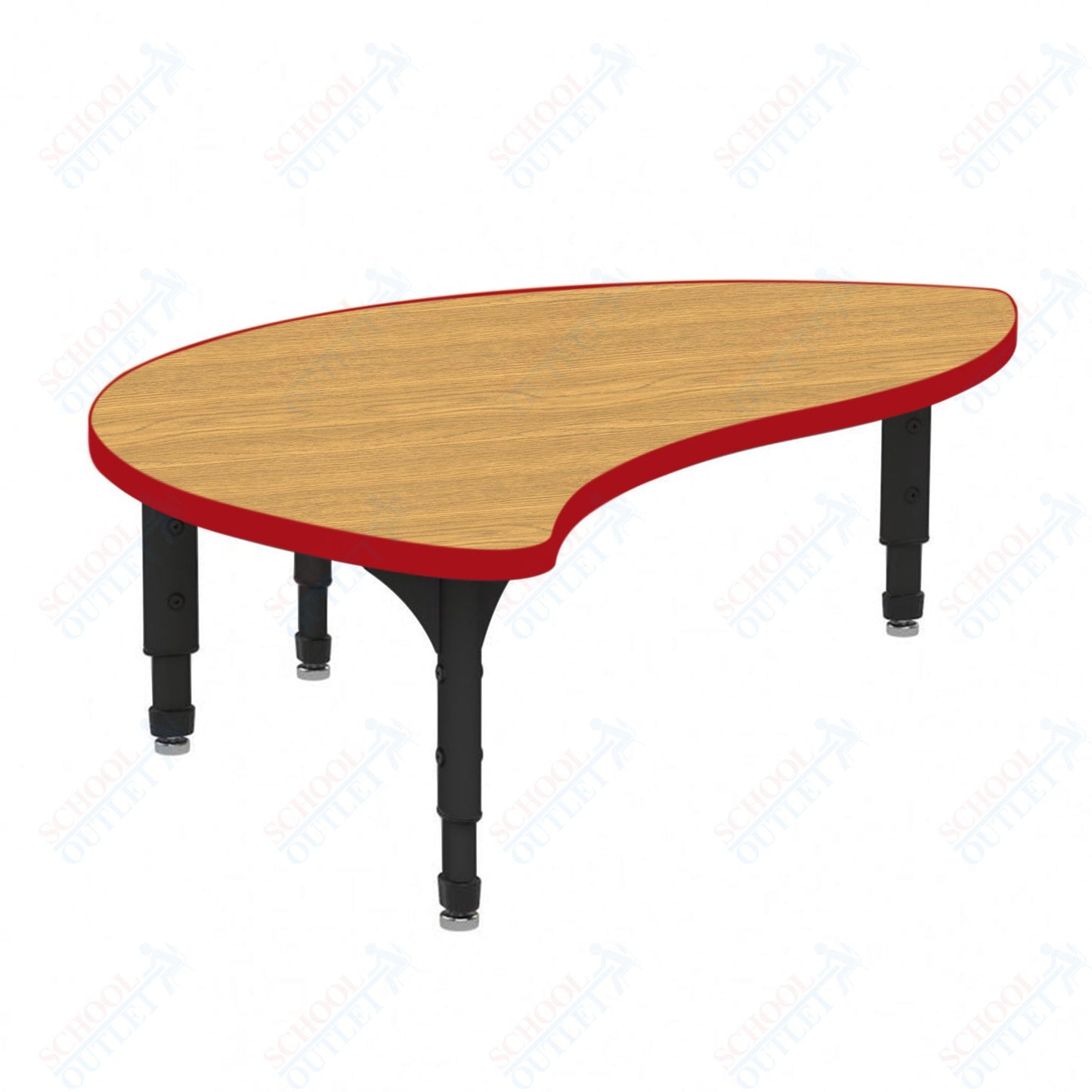 Marco Wave Half Round Floor Table 30" x 54" Adjustable Height 12"-15" (38-2252-MC)