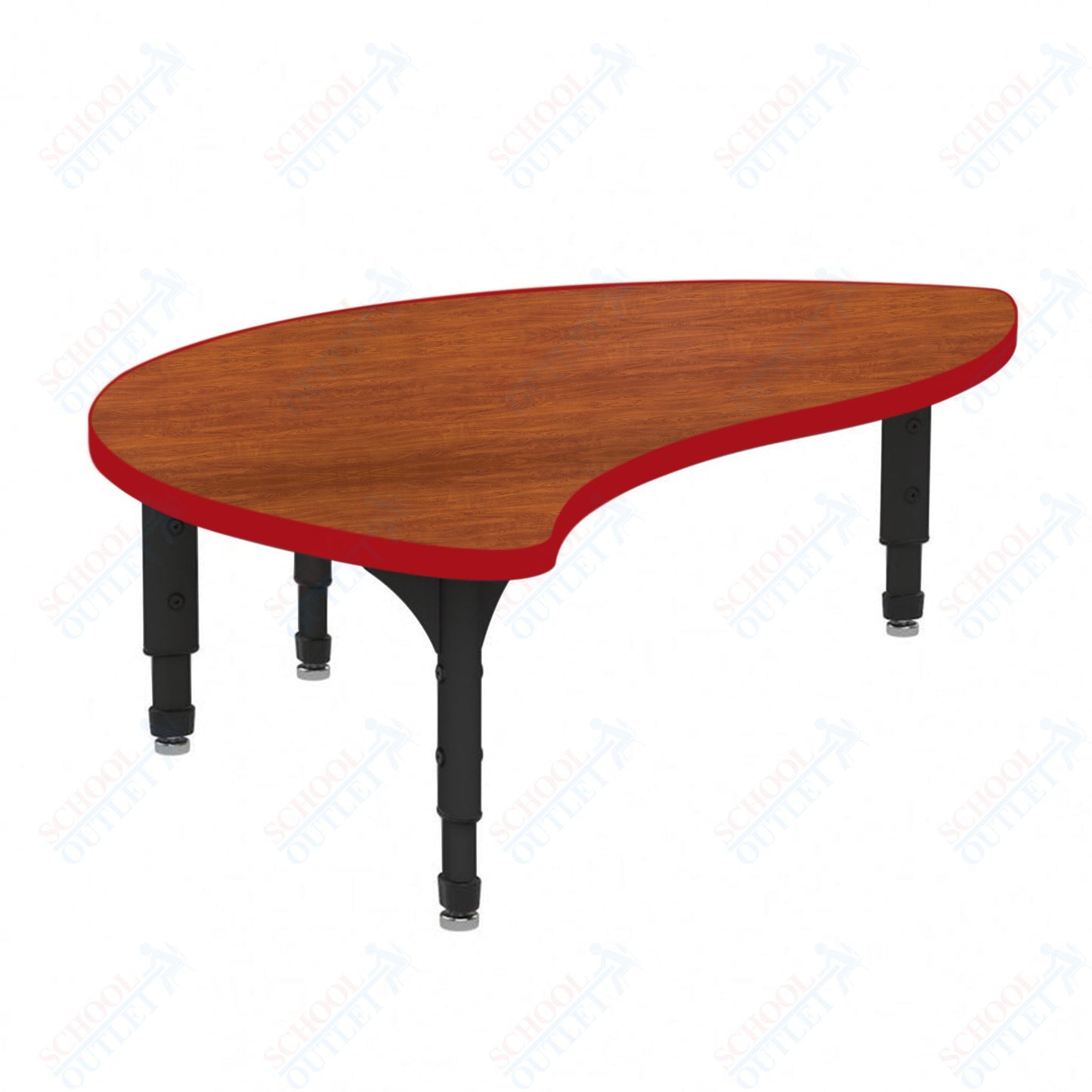 Marco Wave Half Round Floor Table 30" x 54" Adjustable Height 12"-15" (38-2252-MC)