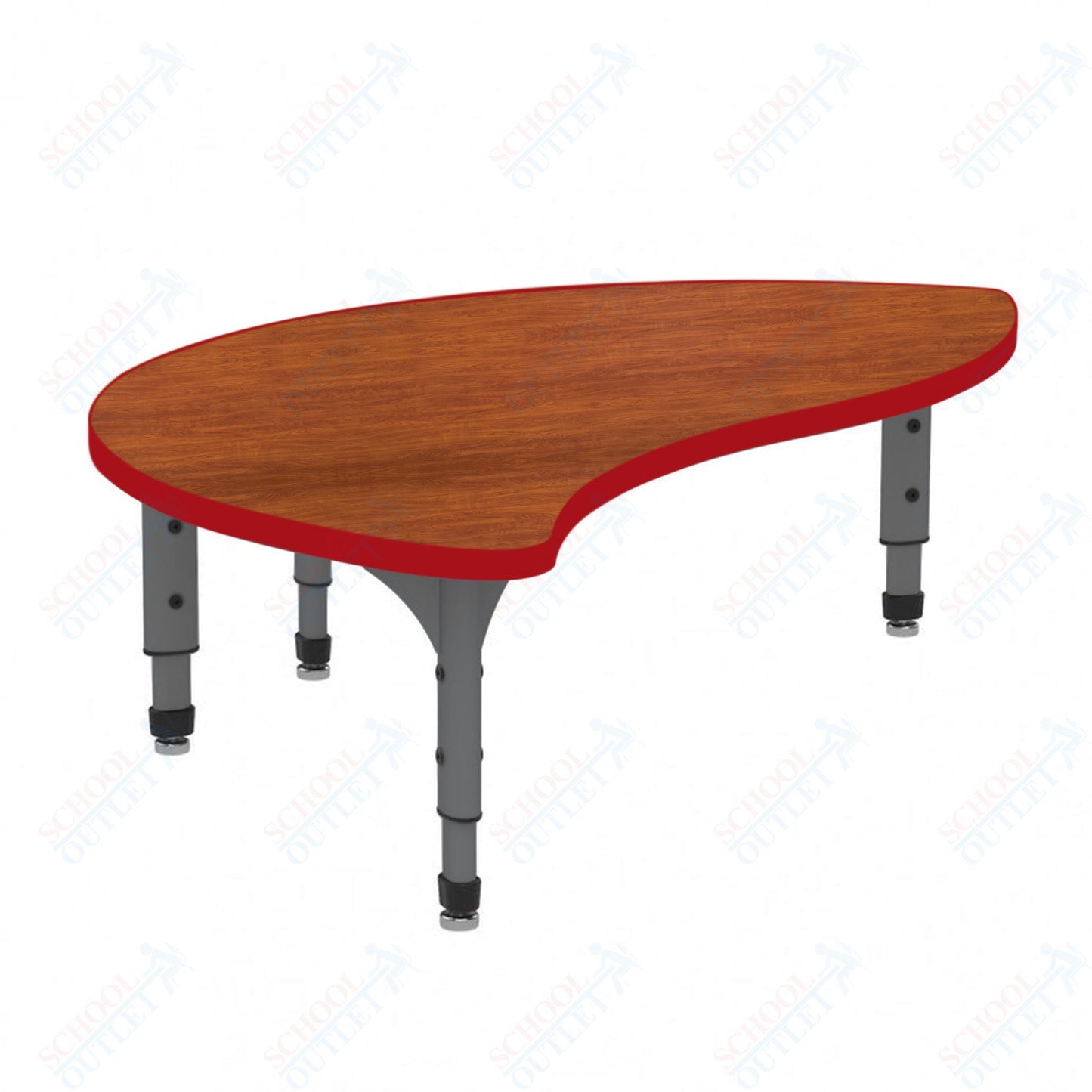 Marco Wave Half Round Floor Table 30" x 54" Adjustable Height 12"-15" (38-2252-MC)