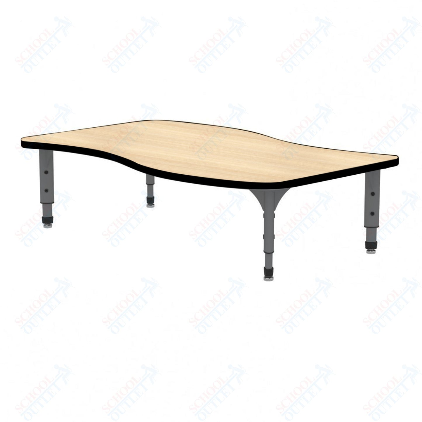 Marco Wave Floor Table 30" x 54" Adjustable Height 12"-15" (38-2258-MC)