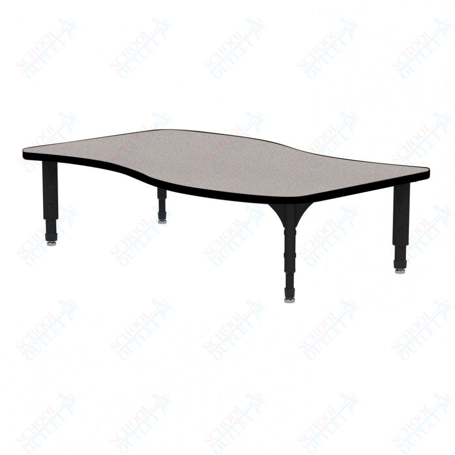 Marco Wave Floor Table 30" x 54" Adjustable Height 12"-15" (38-2258-MC)