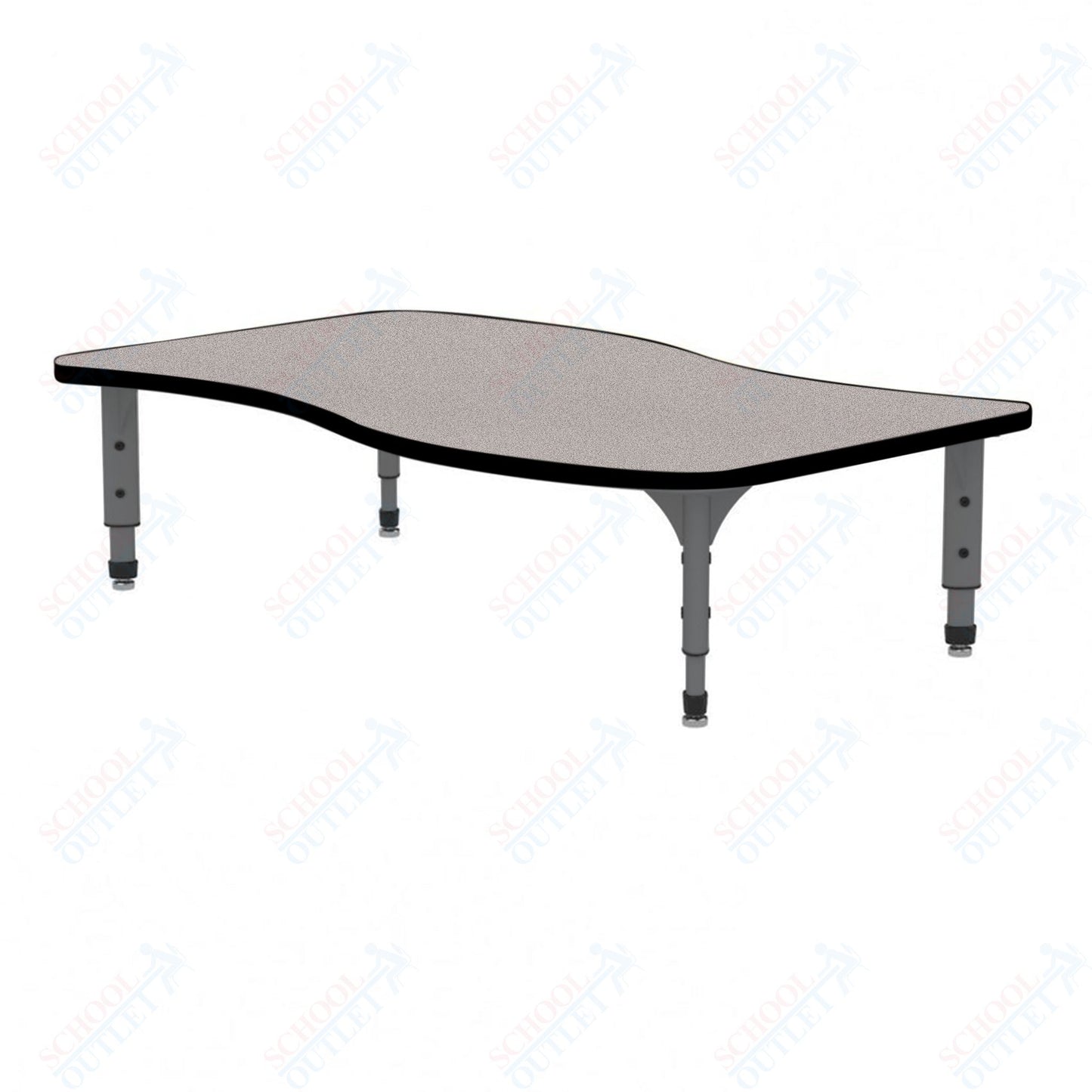 Marco Wave Floor Table 30" x 54" Adjustable Height 12"-15" (38-2258-MC)