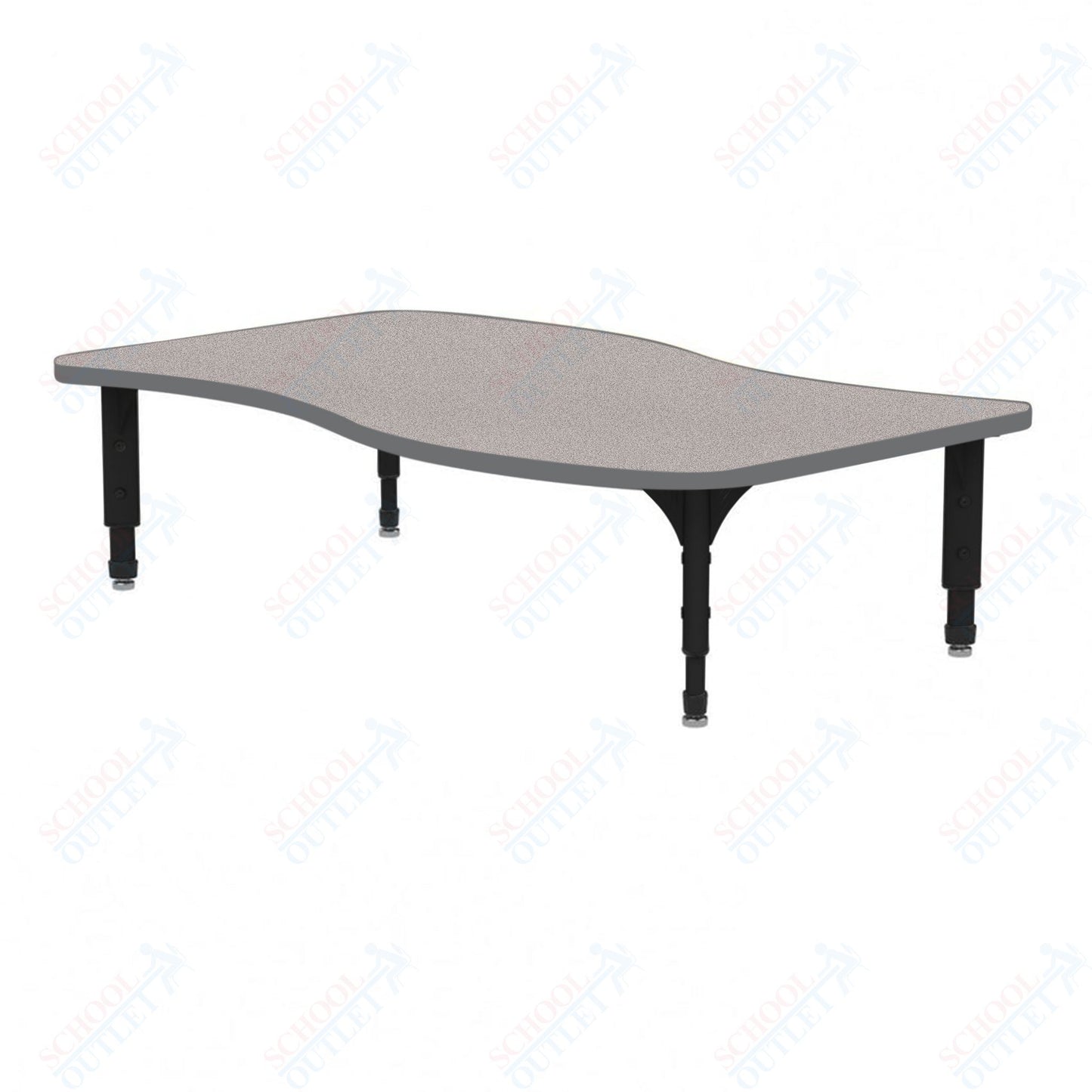 Marco Wave Floor Table 30" x 54" Adjustable Height 12"-15" (38-2258-MC)