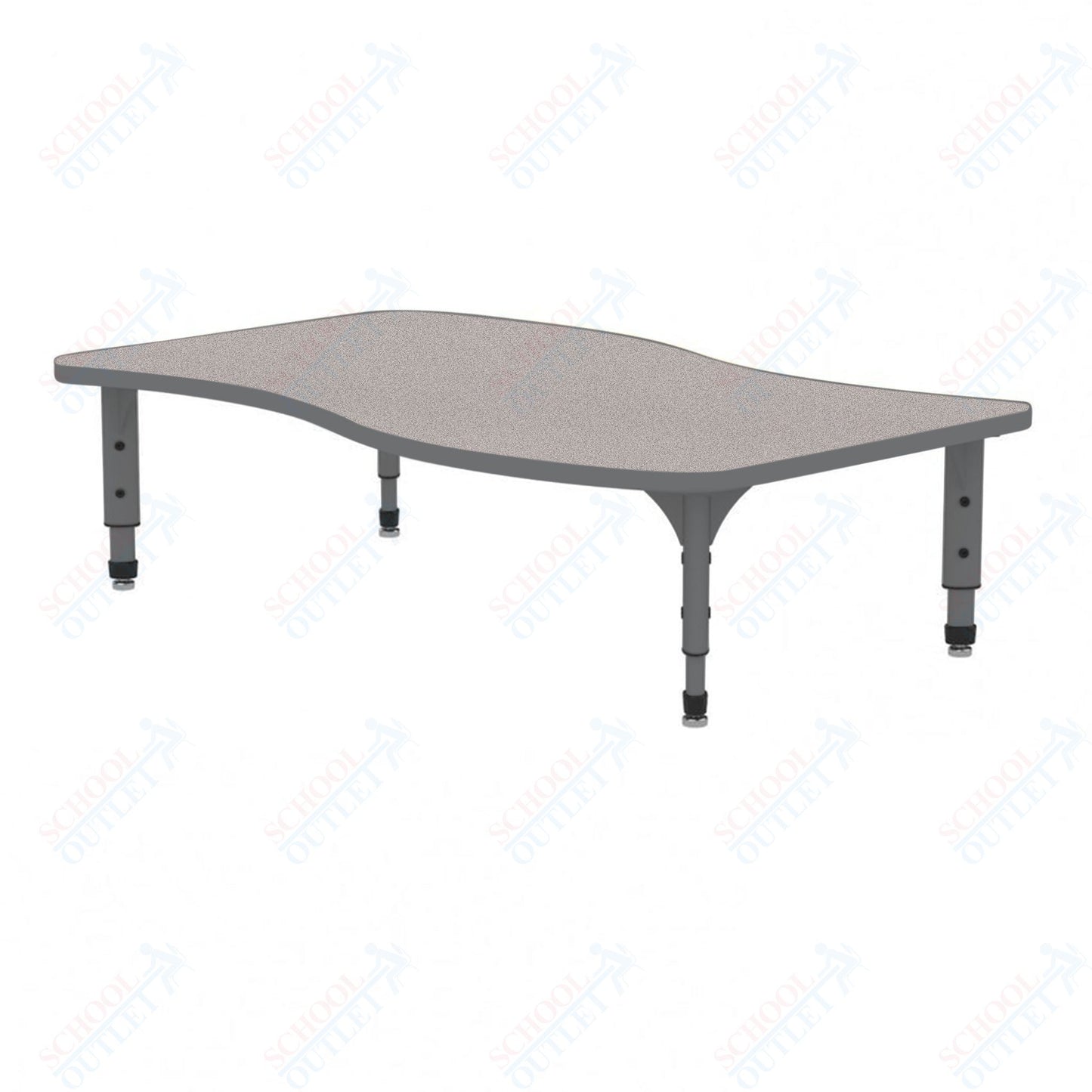 Marco Wave Floor Table 30" x 54" Adjustable Height 12"-15" (38-2258-MC)