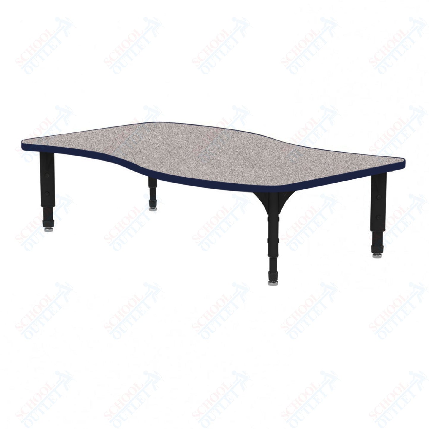 Marco Wave Floor Table 30" x 54" Adjustable Height 12"-15" (38-2258-MC)
