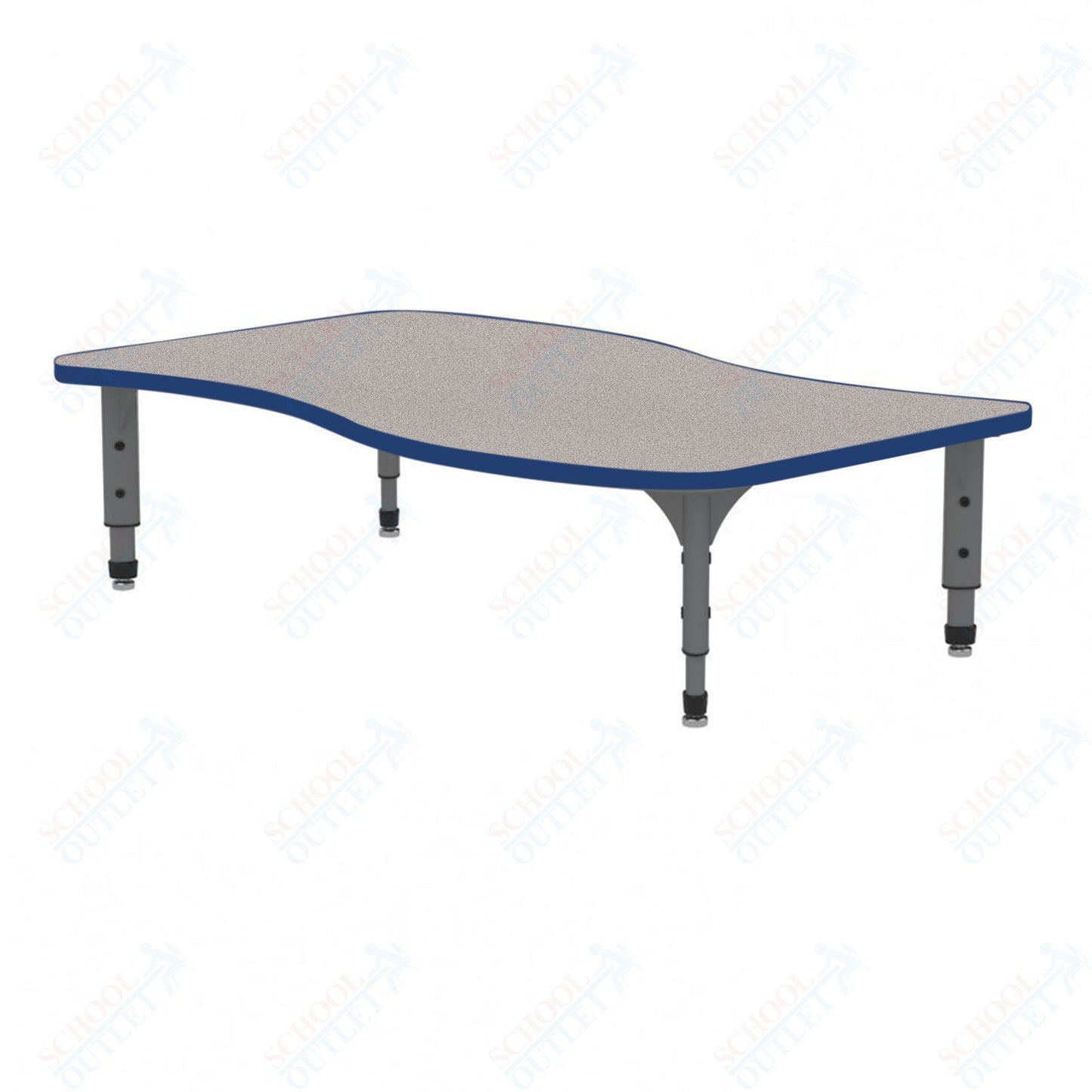 Marco Wave Floor Table 30" x 54" Adjustable Height 12"-15" (38-2258-MC)