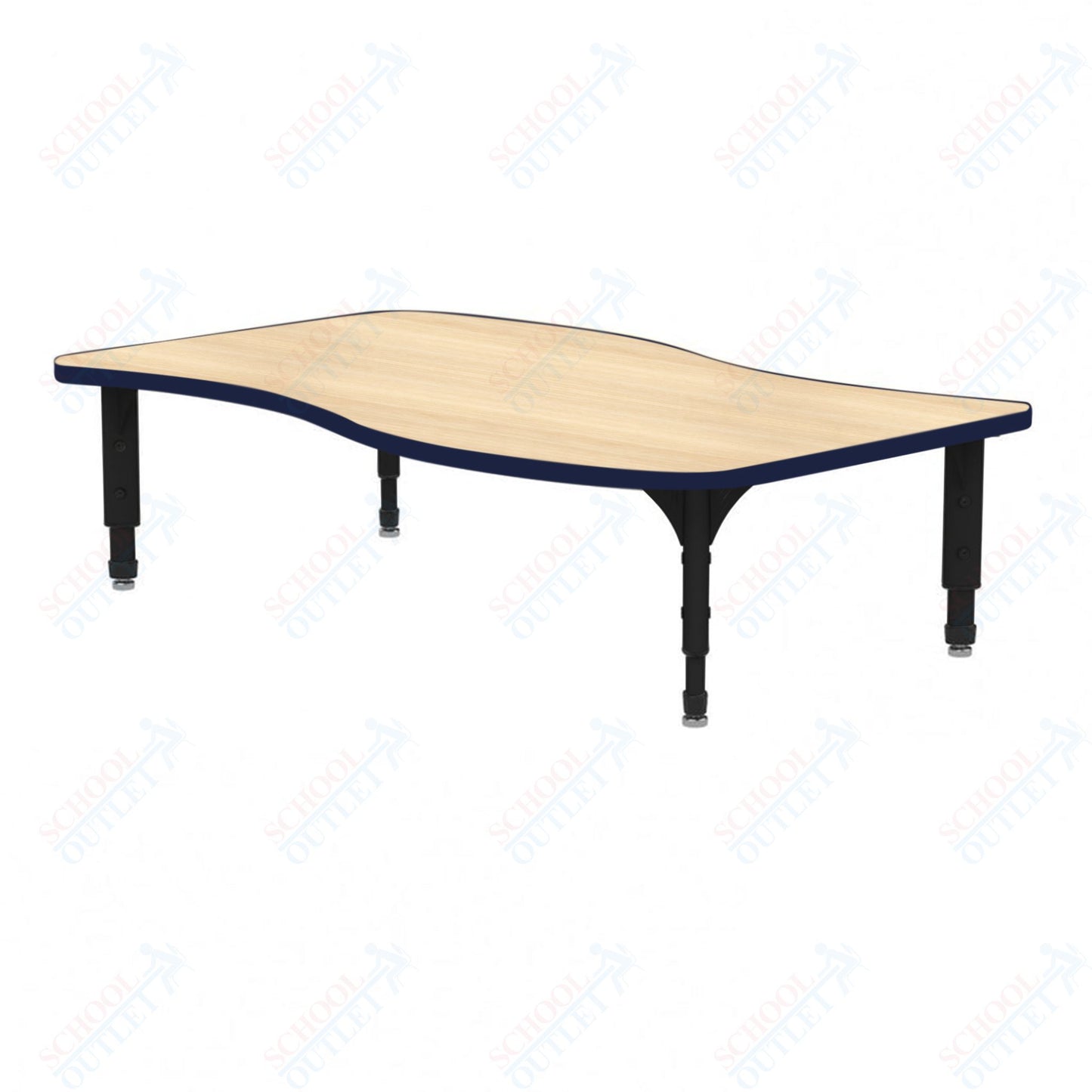 Marco Wave Floor Table 30" x 54" Adjustable Height 12"-15" (38-2258-MC)