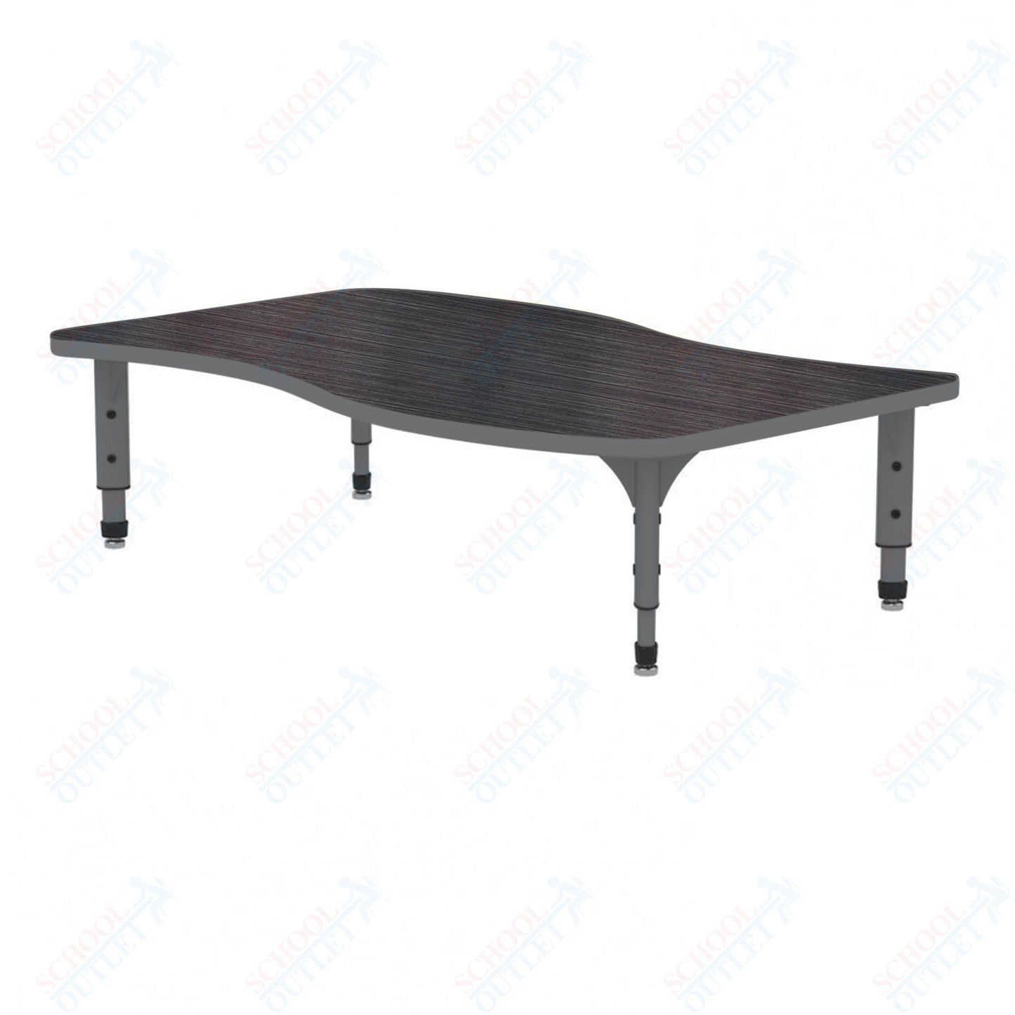 Marco Wave Floor Table 30" x 54" Adjustable Height 12"-15" (38-2258-MC)