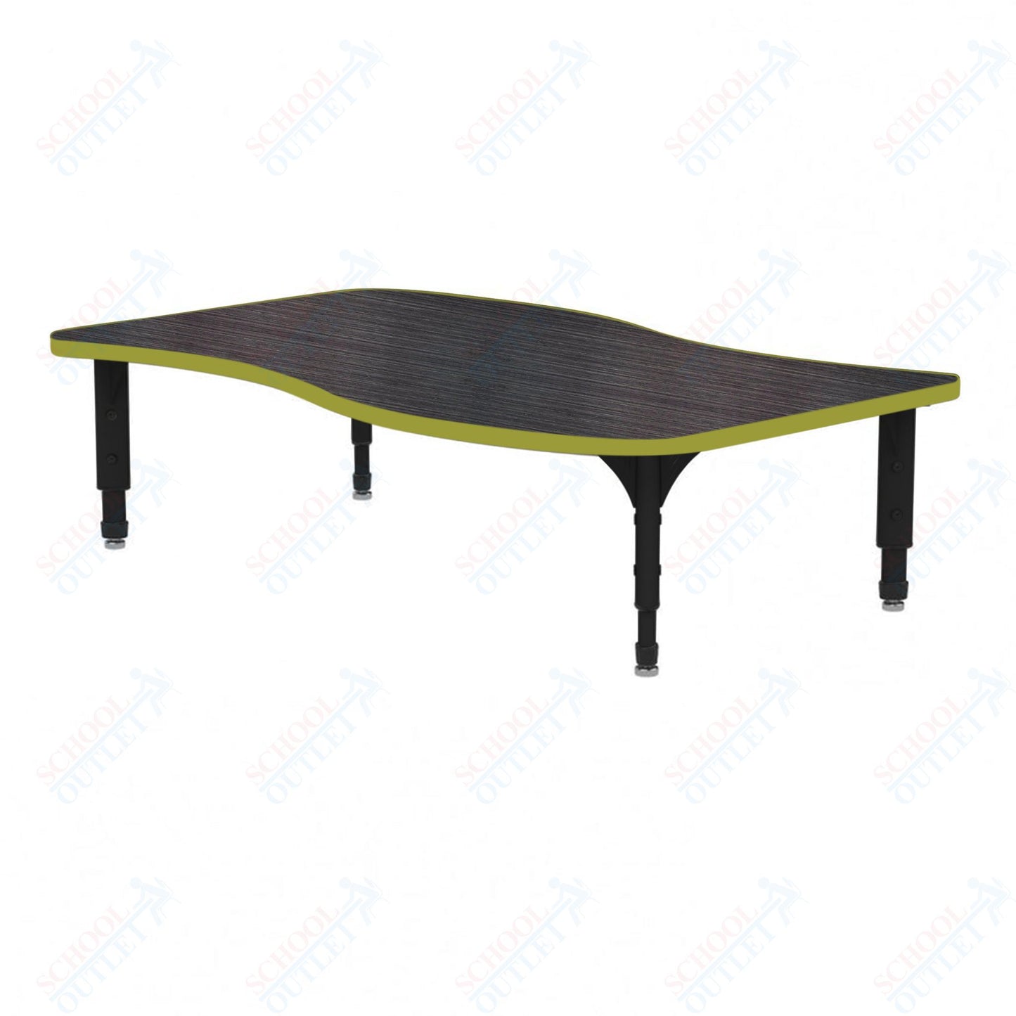 Marco Wave Floor Table 30" x 54" Adjustable Height 12"-15" (38-2258-MC)