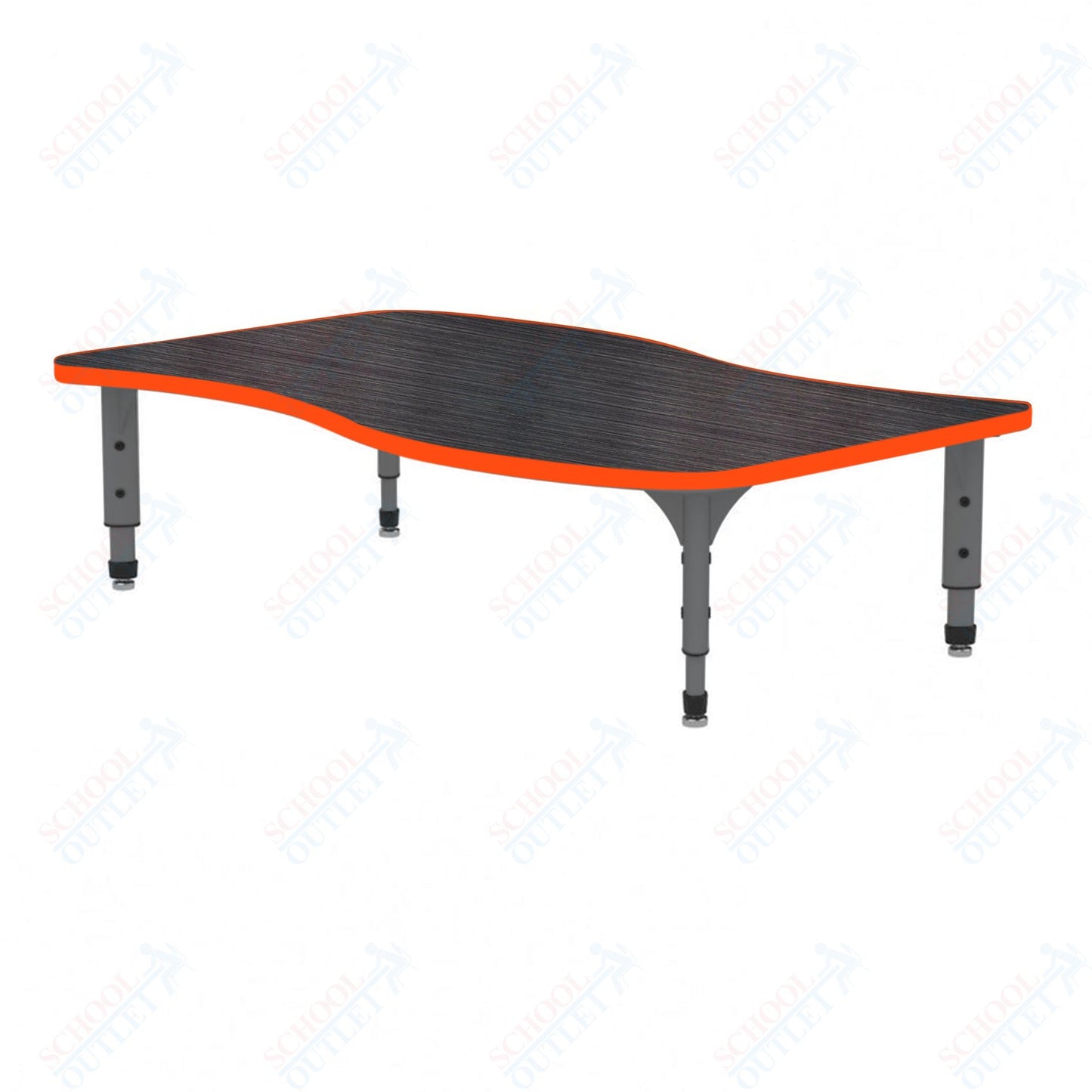 Marco Wave Floor Table 30" x 54" Adjustable Height 12"-15" (38-2258-MC)