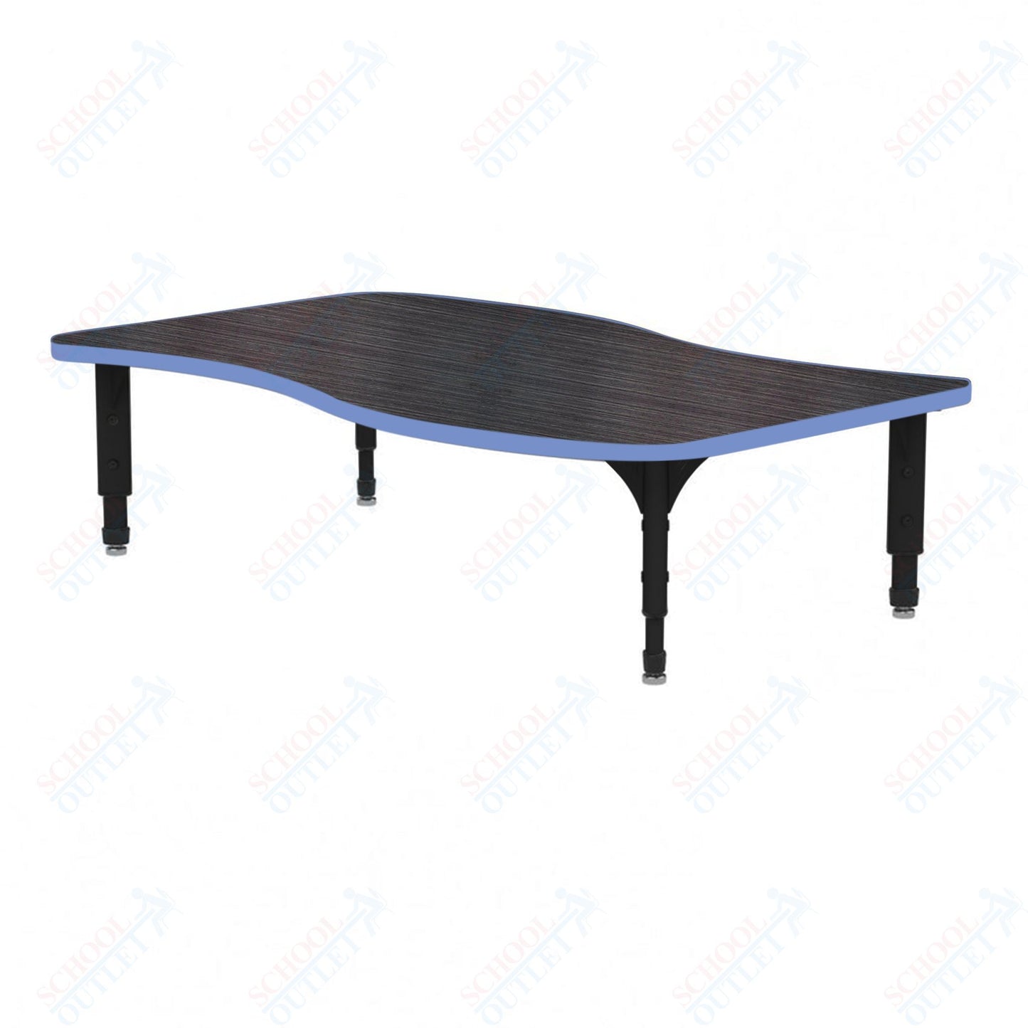 Marco Wave Floor Table 30" x 54" Adjustable Height 12"-15" (38-2258-MC)