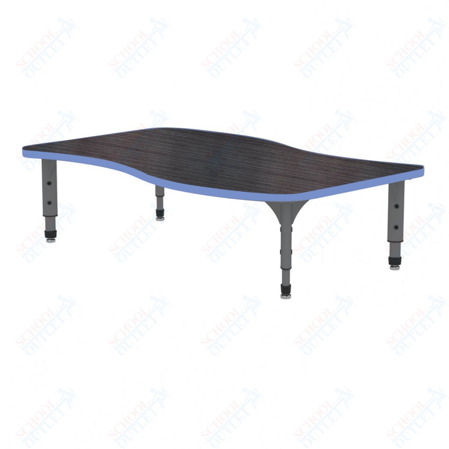 Marco Wave Floor Table 30" x 54" Adjustable Height 12"-15" (38-2258-MC)