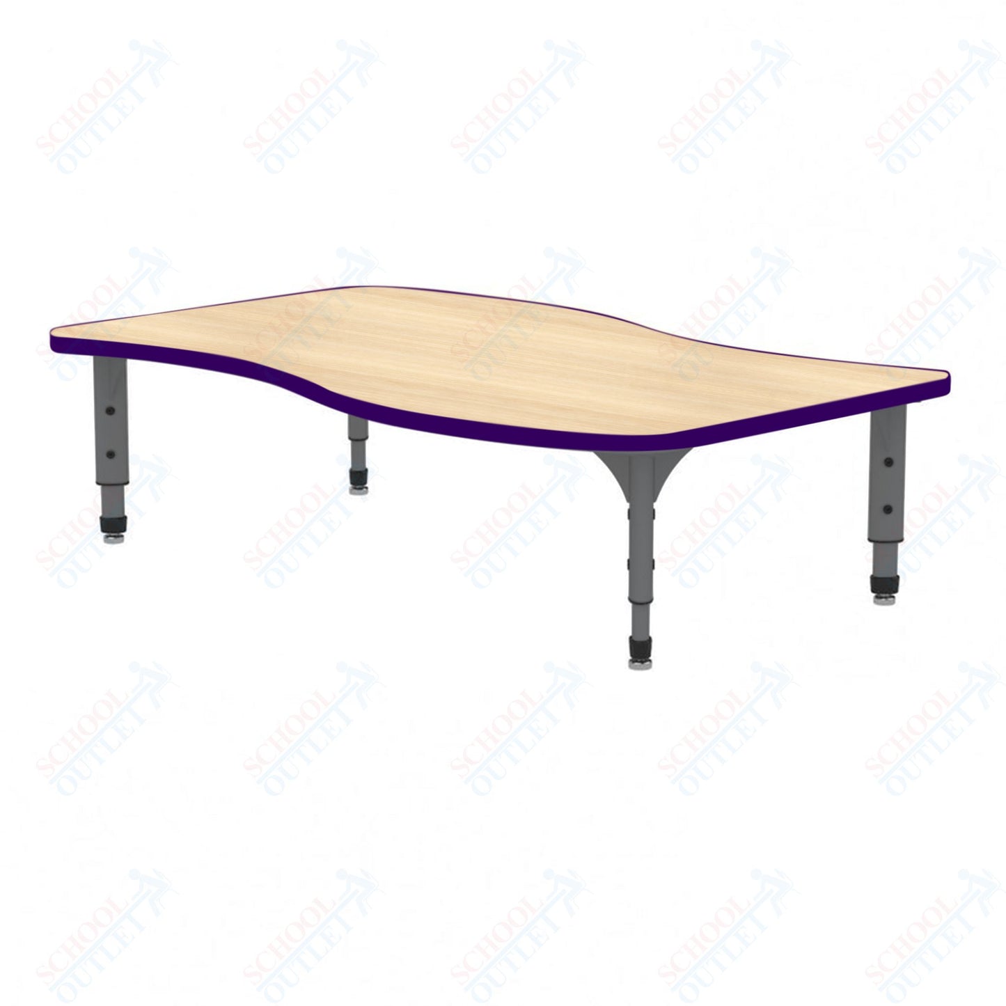 Marco Wave Floor Table 30" x 54" Adjustable Height 12"-15" (38-2258-MC)