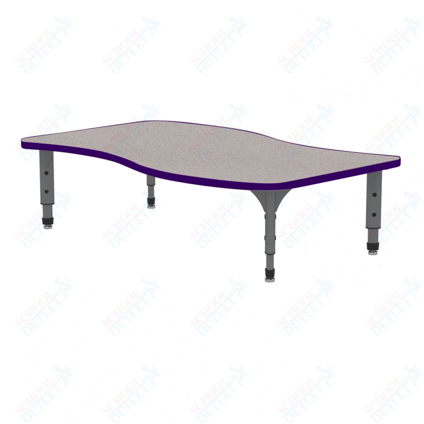 Marco Wave Floor Table 30" x 54" Adjustable Height 12"-15" (38-2258-MC)