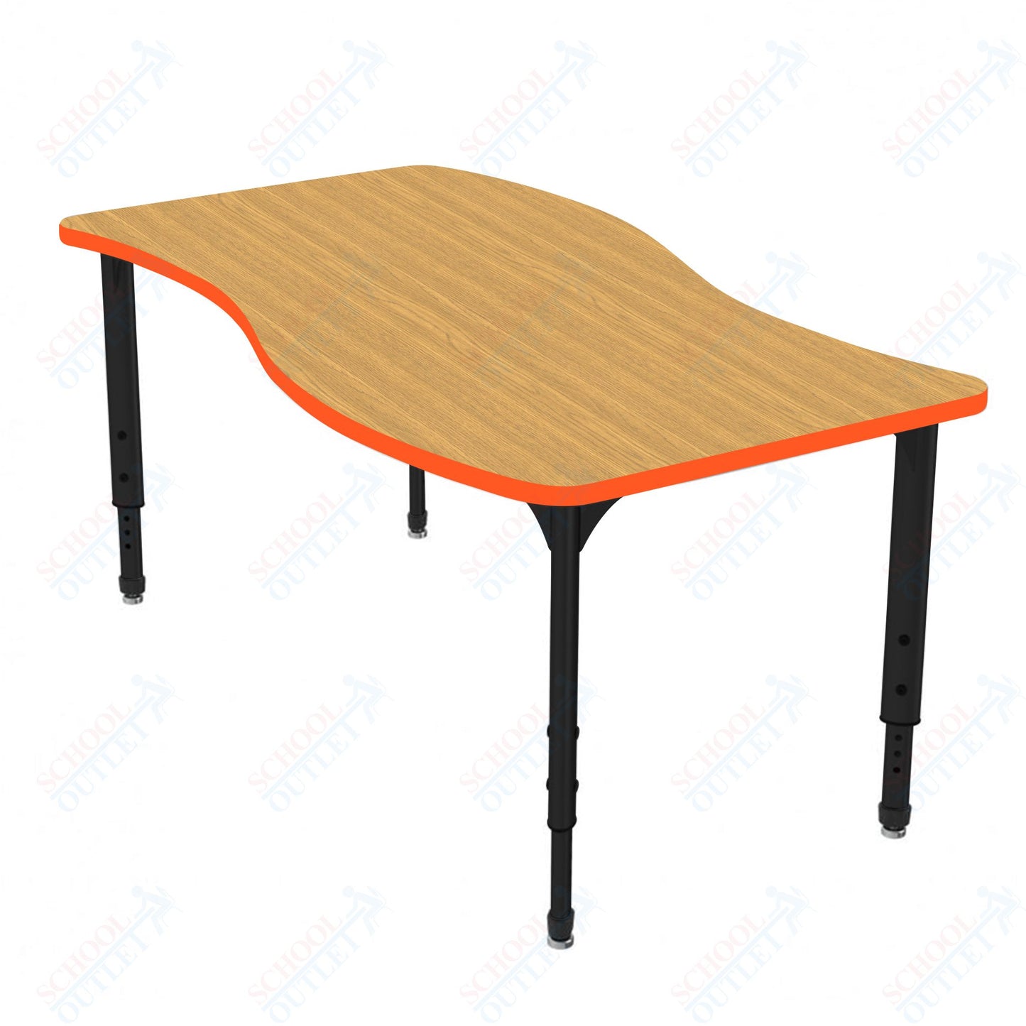 Marco Apex Series Wave School Activity Table 30" x 60" Adjustable Height 21"-30" (38-2259-MA)