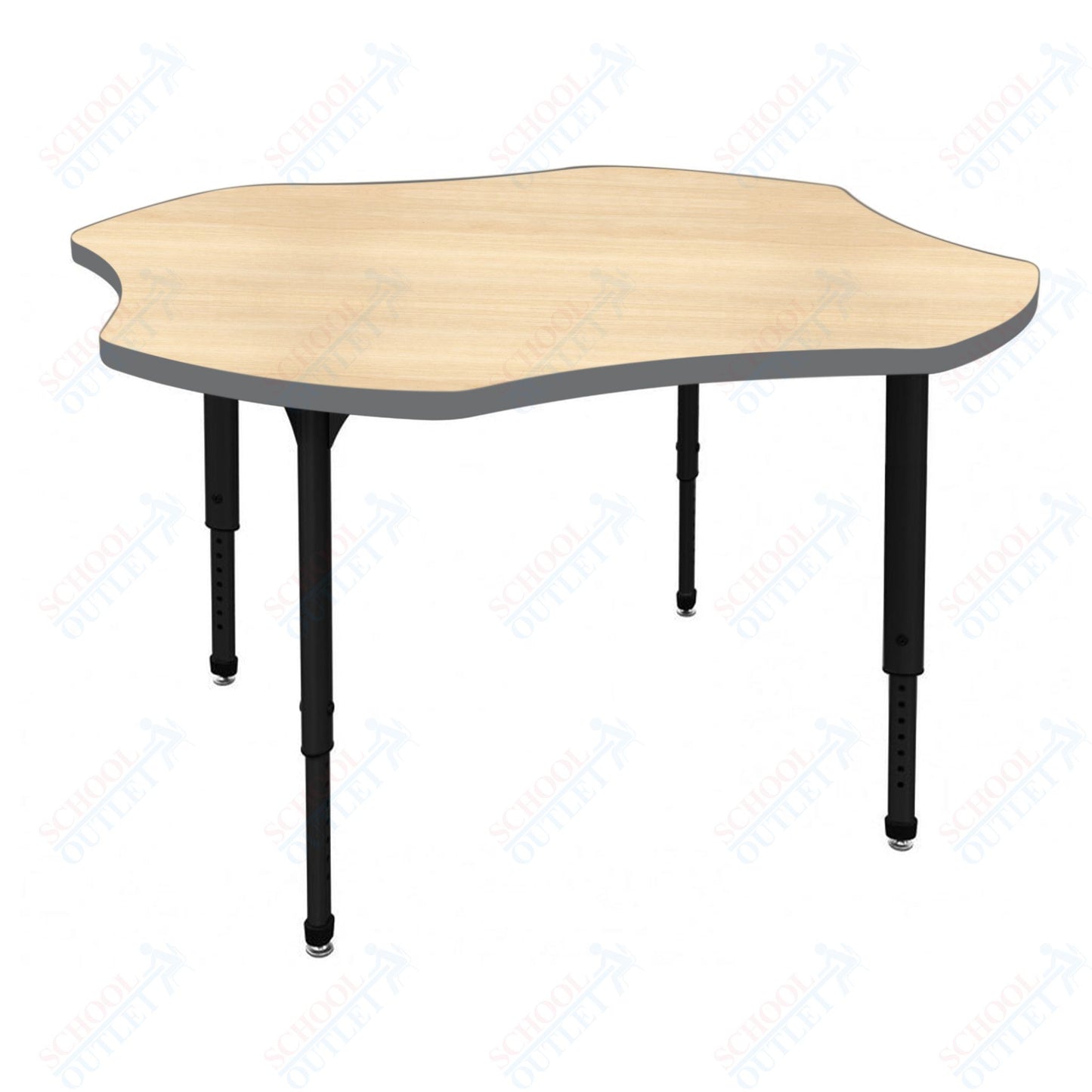 Marco Apex Series 48" Clover Preschool Activity Table Height Adjustable Legs 17"-24" (38-2265-MB)