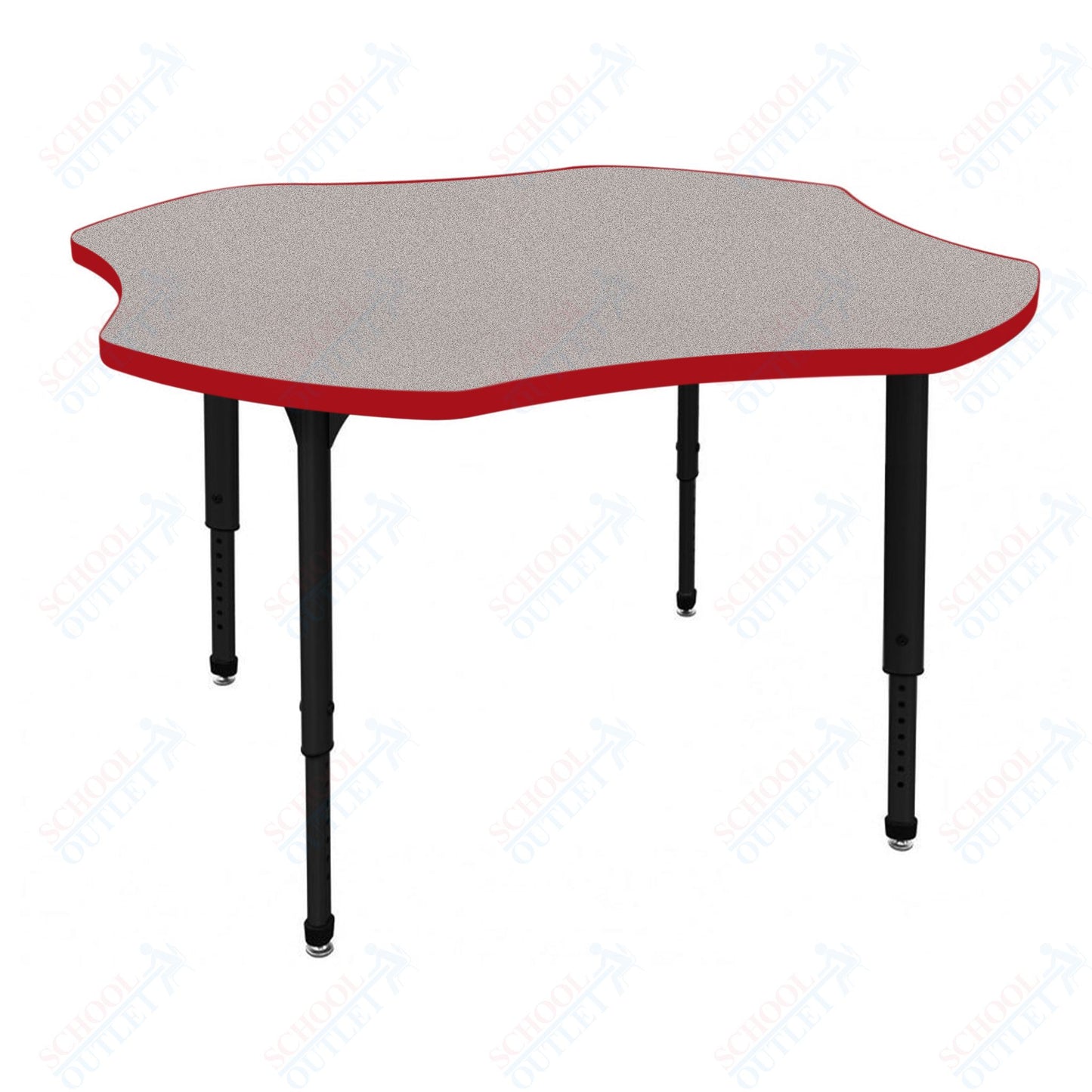 Marco Apex Series 48" Clover Preschool Activity Table Height Adjustable Legs 17"-24" (38-2265-MB)