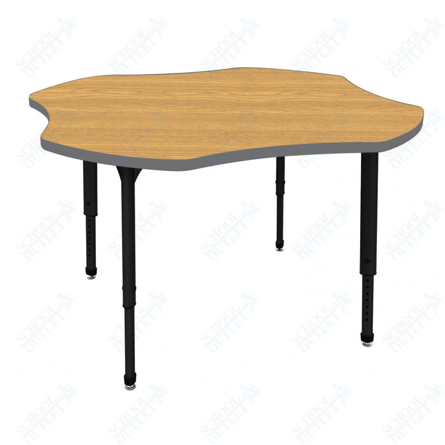 Marco Apex Series 48" Clover Preschool Activity Table Height Adjustable Legs 17"-24" (38-2265-MB)