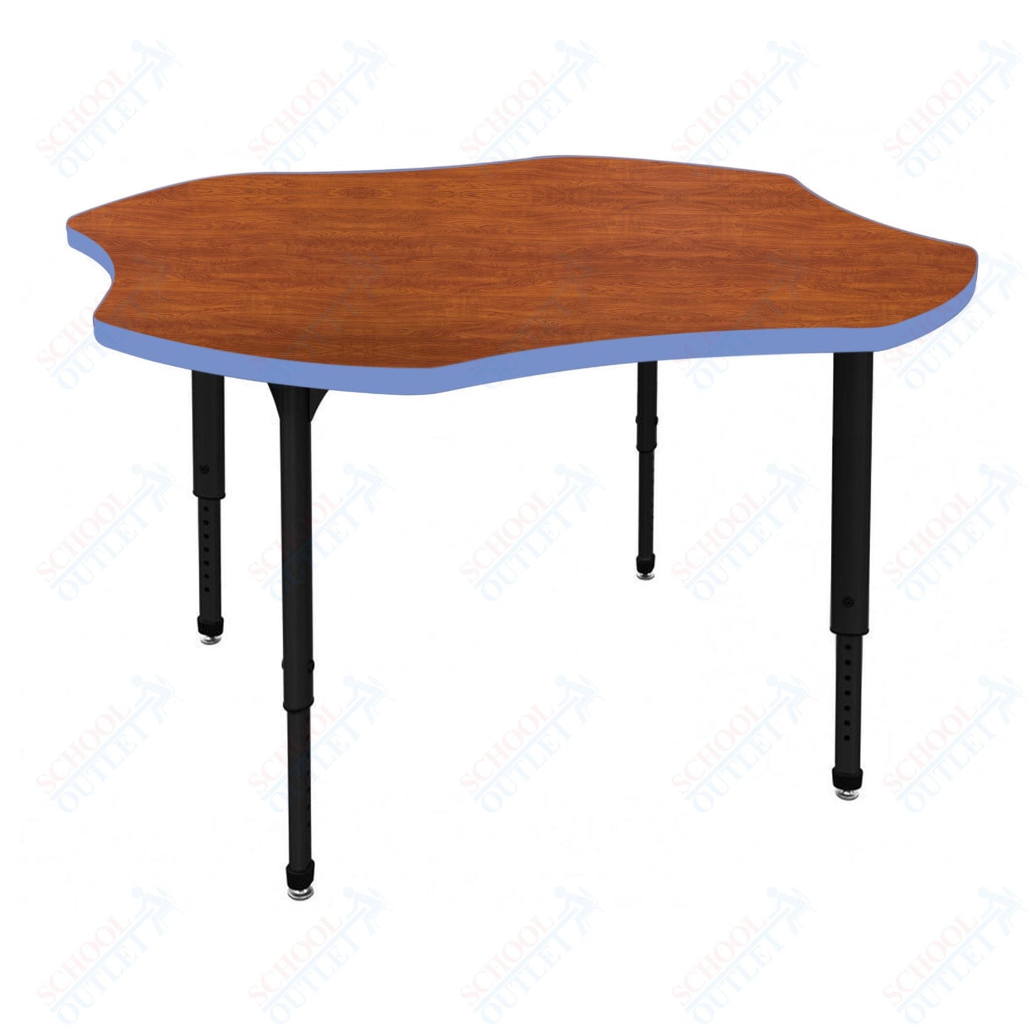 Marco Apex Series 48" Clover Preschool Activity Table Height Adjustable Legs 17"-24" (38-2265-MB)