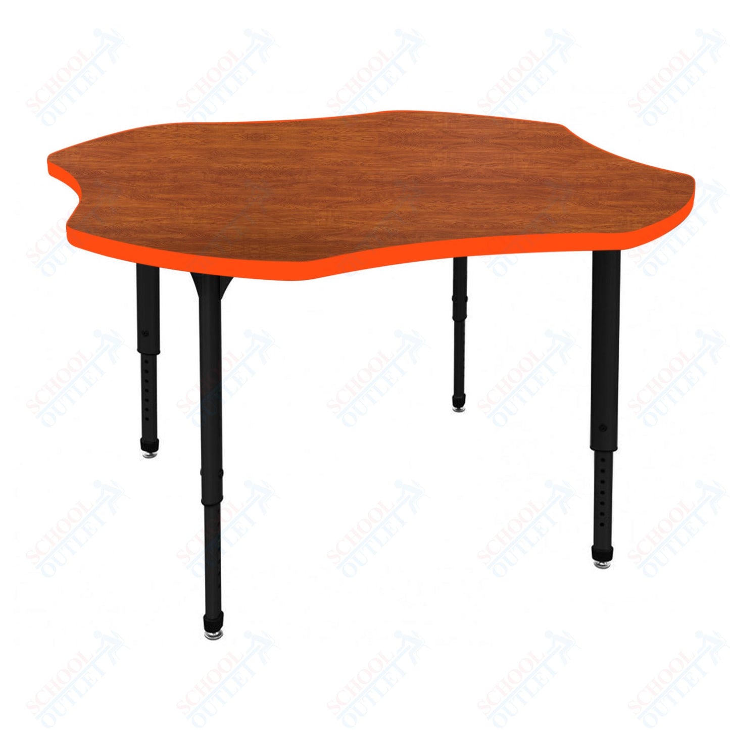 Marco Apex Series 48" Clover Preschool Activity Table Height Adjustable Legs 17"-24" (38-2265-MB)
