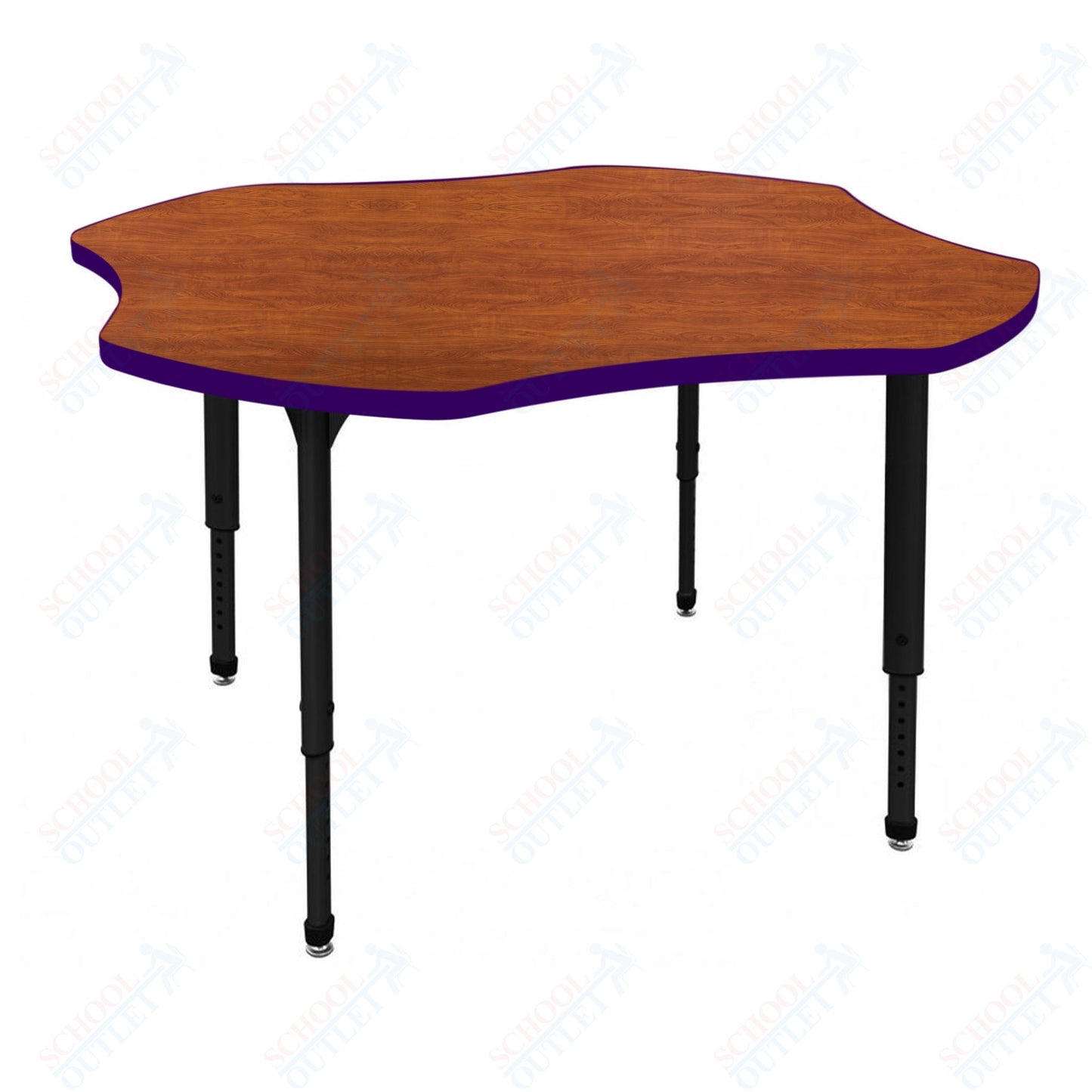 Marco Apex Series 48" Clover Preschool Activity Table Height Adjustable Legs 17"-24" (38-2265-MB)