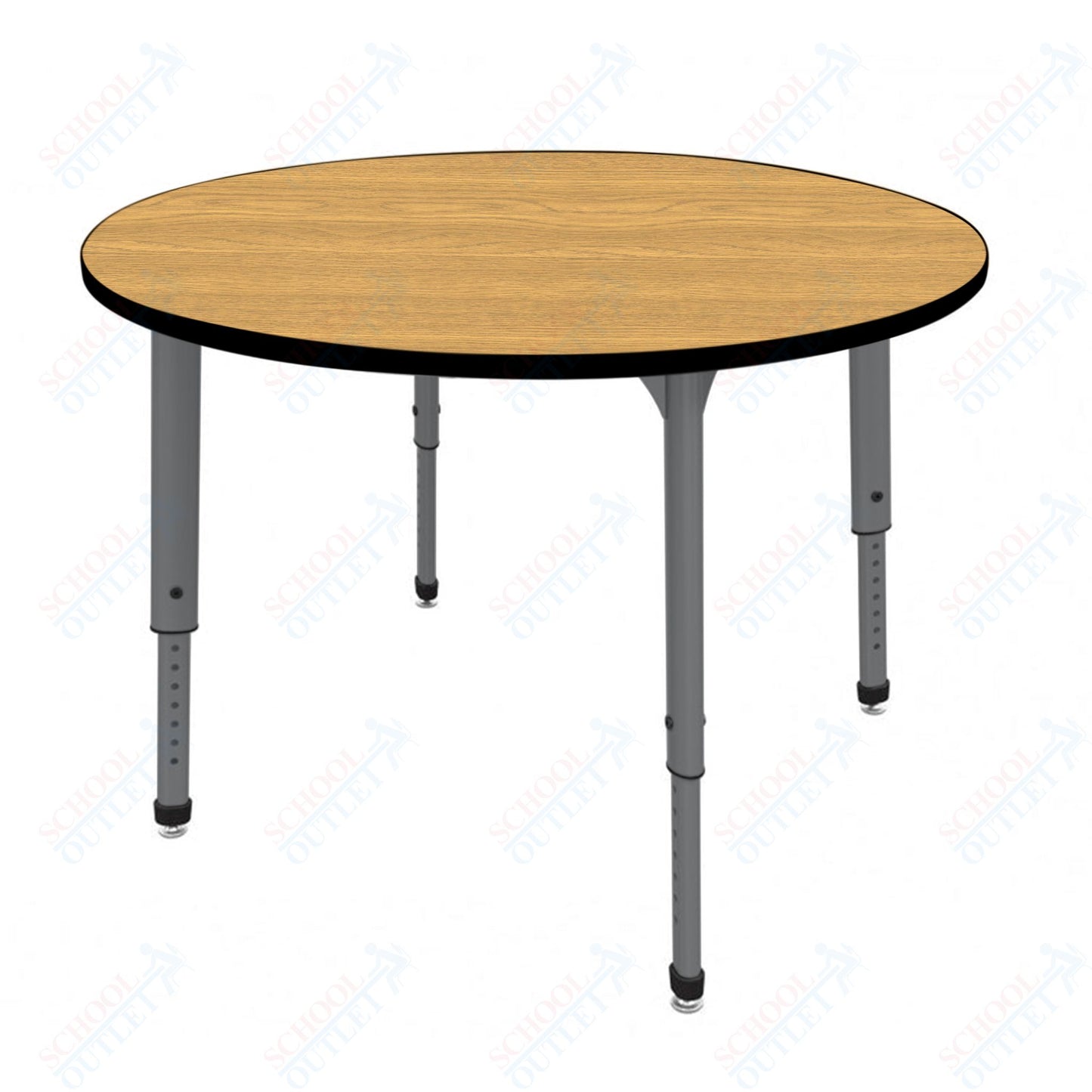 Marco Apex Series 48" Round Preschool Activity Table Height Adjustable Legs 17"-24" (38-2266-MB)