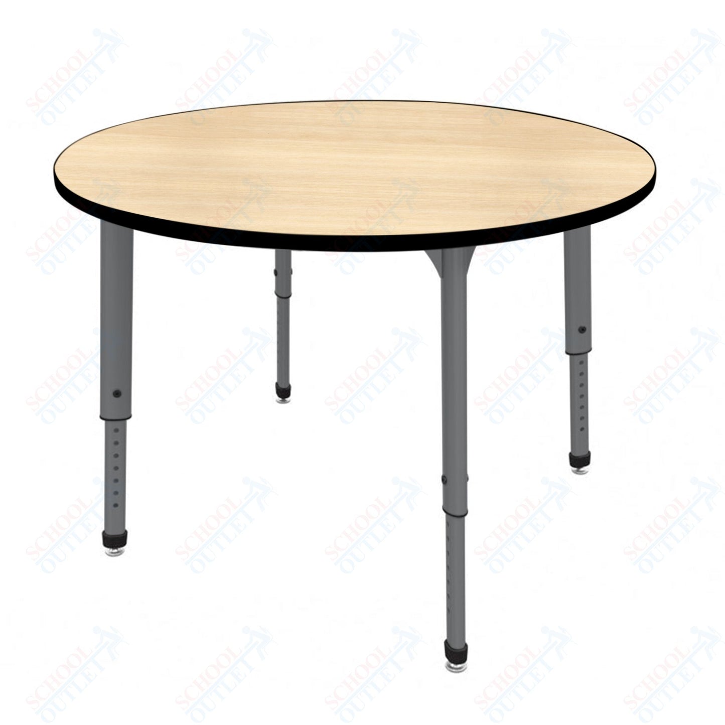 Marco Apex Series 48" Round Preschool Activity Table Height Adjustable Legs 17"-24" (38-2266-MB)