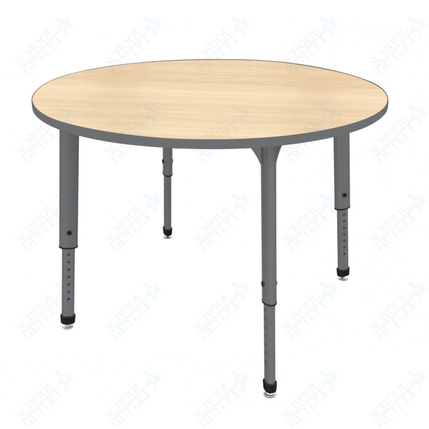 Marco Apex Series 48" Round Preschool Activity Table Height Adjustable Legs 17"-24" (38-2266-MB)
