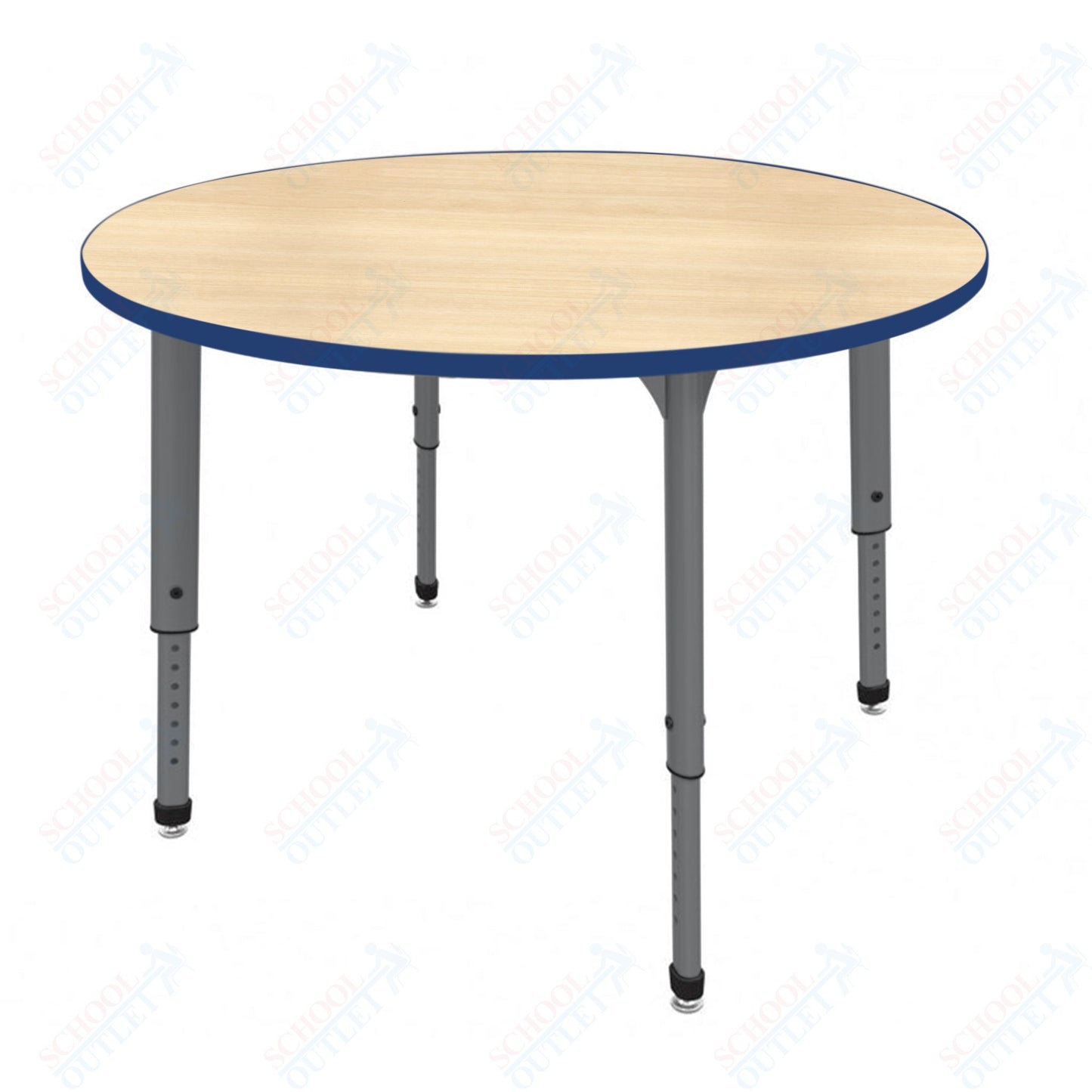 Marco Apex Series 48" Round Preschool Activity Table Height Adjustable Legs 17"-24" (38-2266-MB)