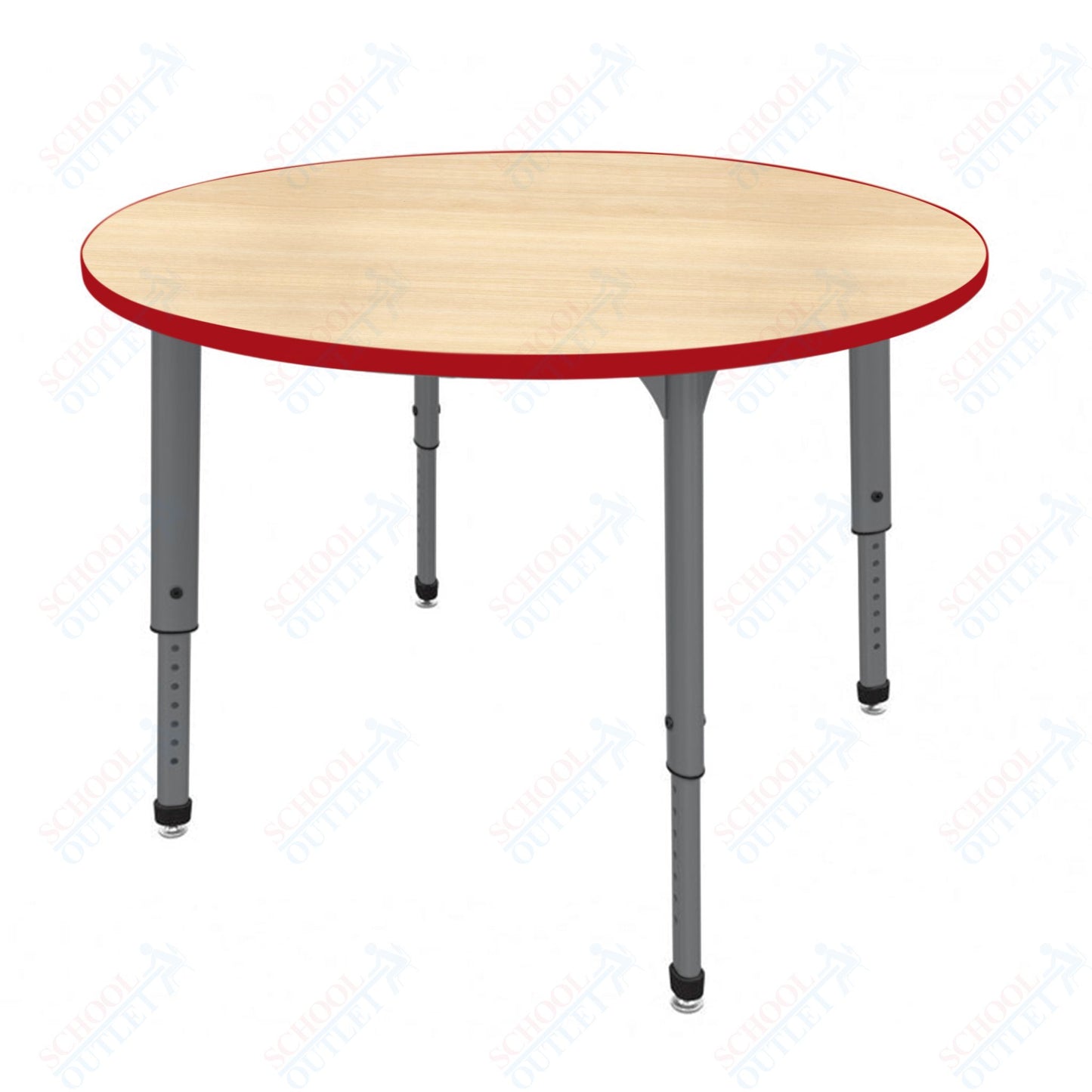 Marco Apex Series 48" Round Preschool Activity Table Height Adjustable Legs 17"-24" (38-2266-MB)