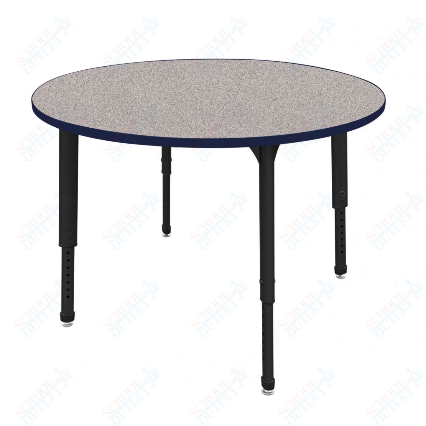 Marco Apex Series 48" Round Preschool Activity Table Height Adjustable Legs 17"-24" (38-2266-MB)