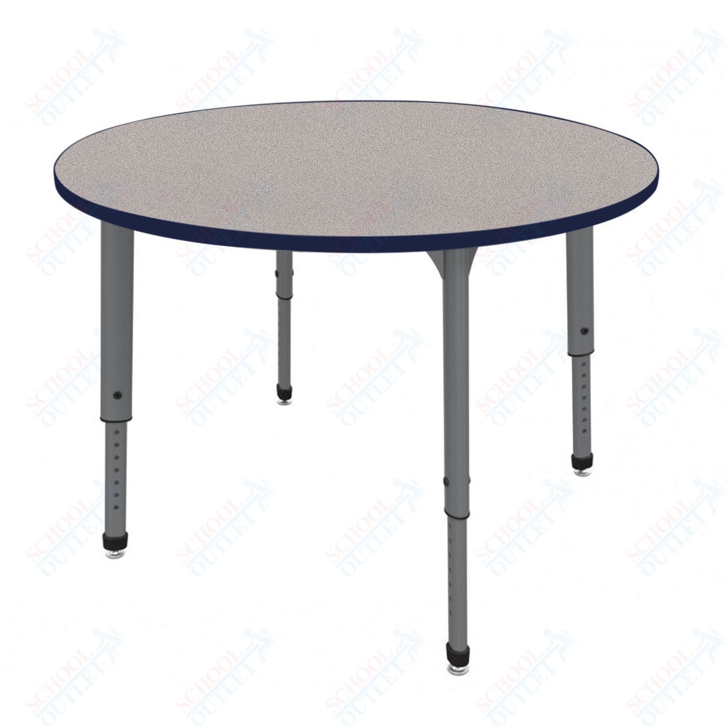 Marco Apex Series 48" Round Preschool Activity Table Height Adjustable Legs 17"-24" (38-2266-MB)