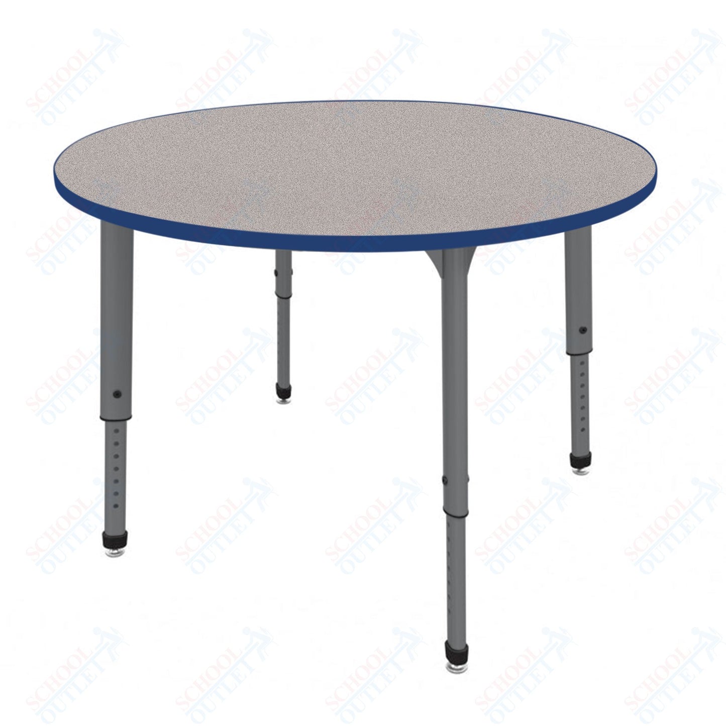 Marco Apex Series 48" Round Preschool Activity Table Height Adjustable Legs 17"-24" (38-2266-MB)
