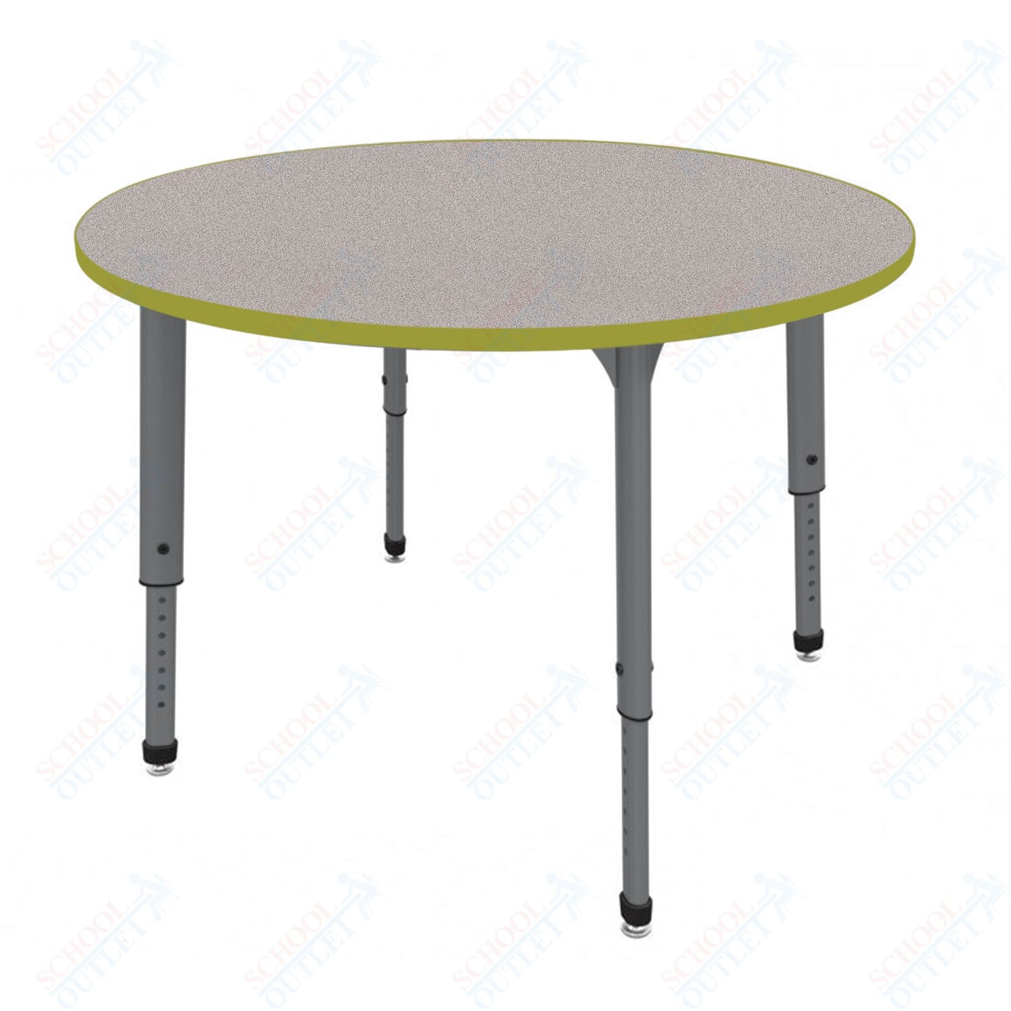 Marco Apex Series 48" Round Preschool Activity Table Height Adjustable Legs 17"-24" (38-2266-MB)