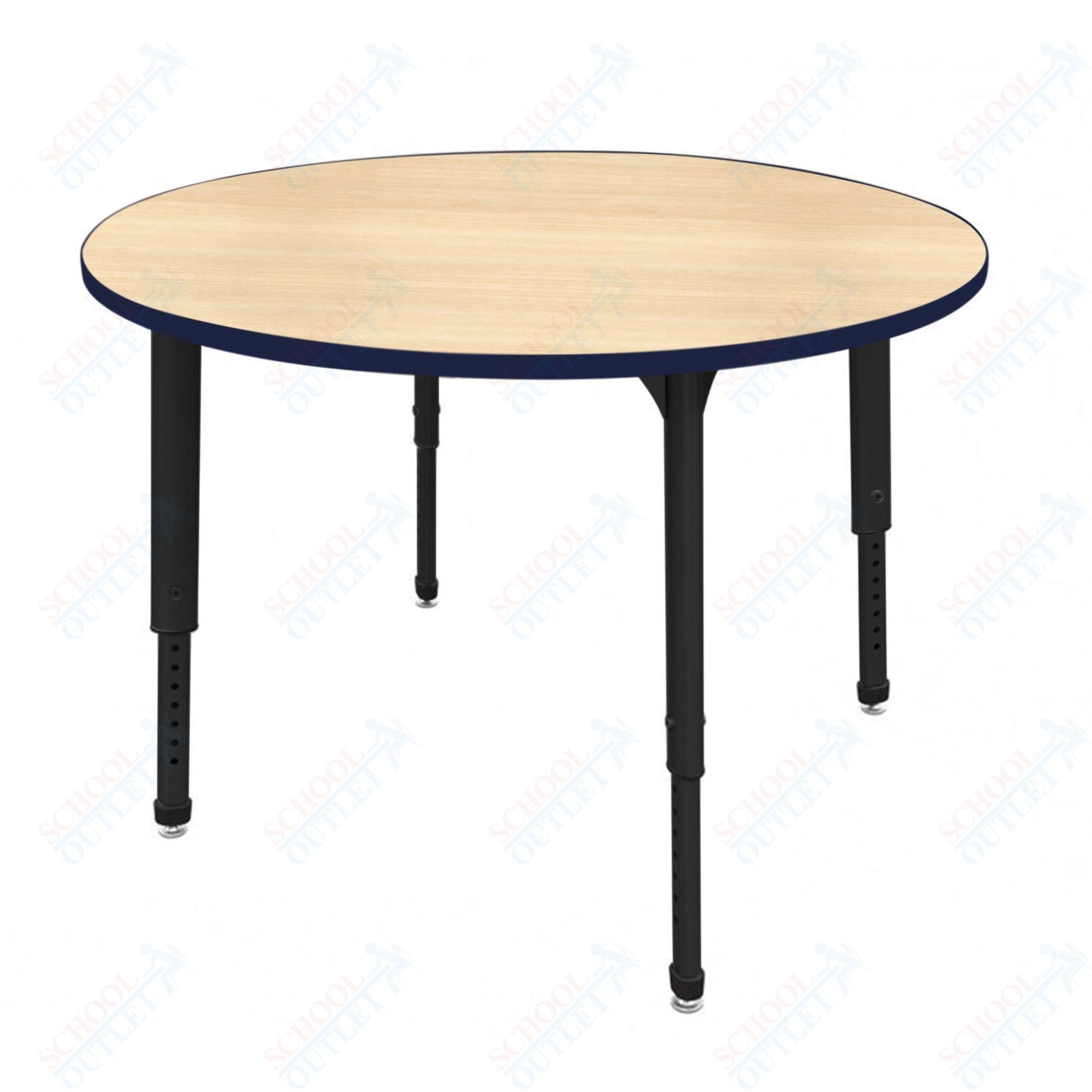 Marco Apex Series 48" Round Preschool Activity Table Height Adjustable Legs 17"-24" (38-2266-MB)