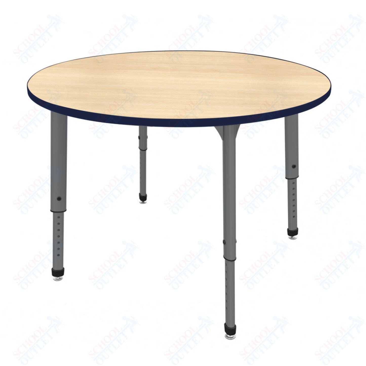 Marco Apex Series 48" Round Preschool Activity Table Height Adjustable Legs 17"-24" (38-2266-MB)