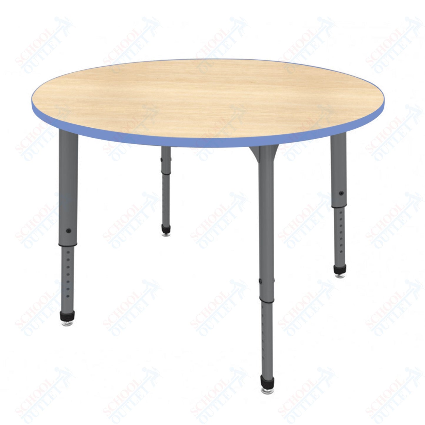 Marco Apex Series 48" Round Preschool Activity Table Height Adjustable Legs 17"-24" (38-2266-MB)