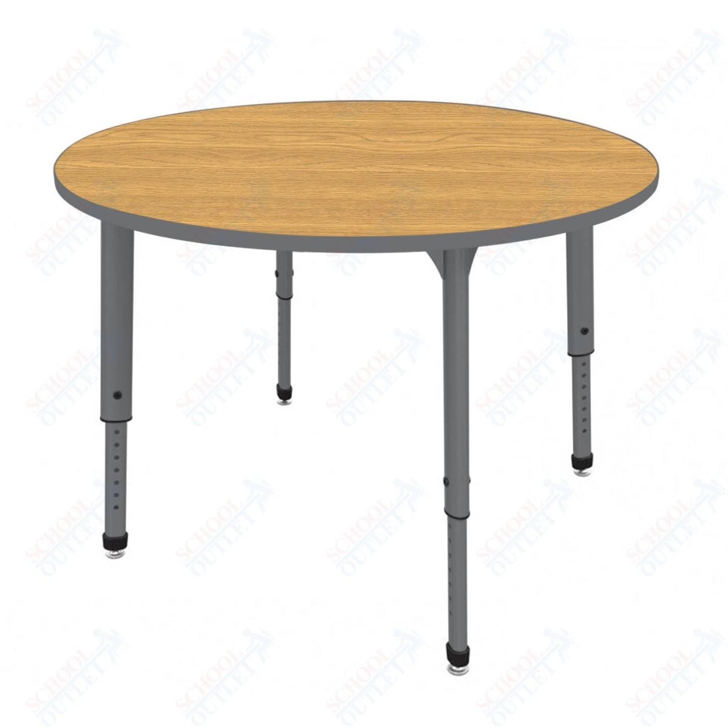 Marco Apex Series 48" Round Preschool Activity Table Height Adjustable Legs 17"-24" (38-2266-MB)