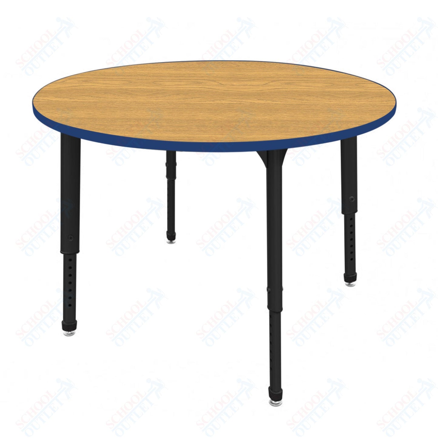 Marco Apex Series 48" Round Preschool Activity Table Height Adjustable Legs 17"-24" (38-2266-MB)